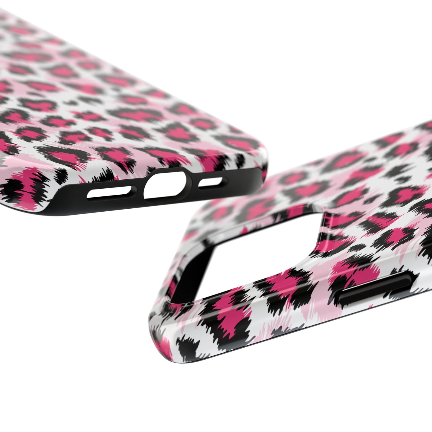 Stylish Chic Pink Leopard Tough Phone Case - Durable & Trendy Protection