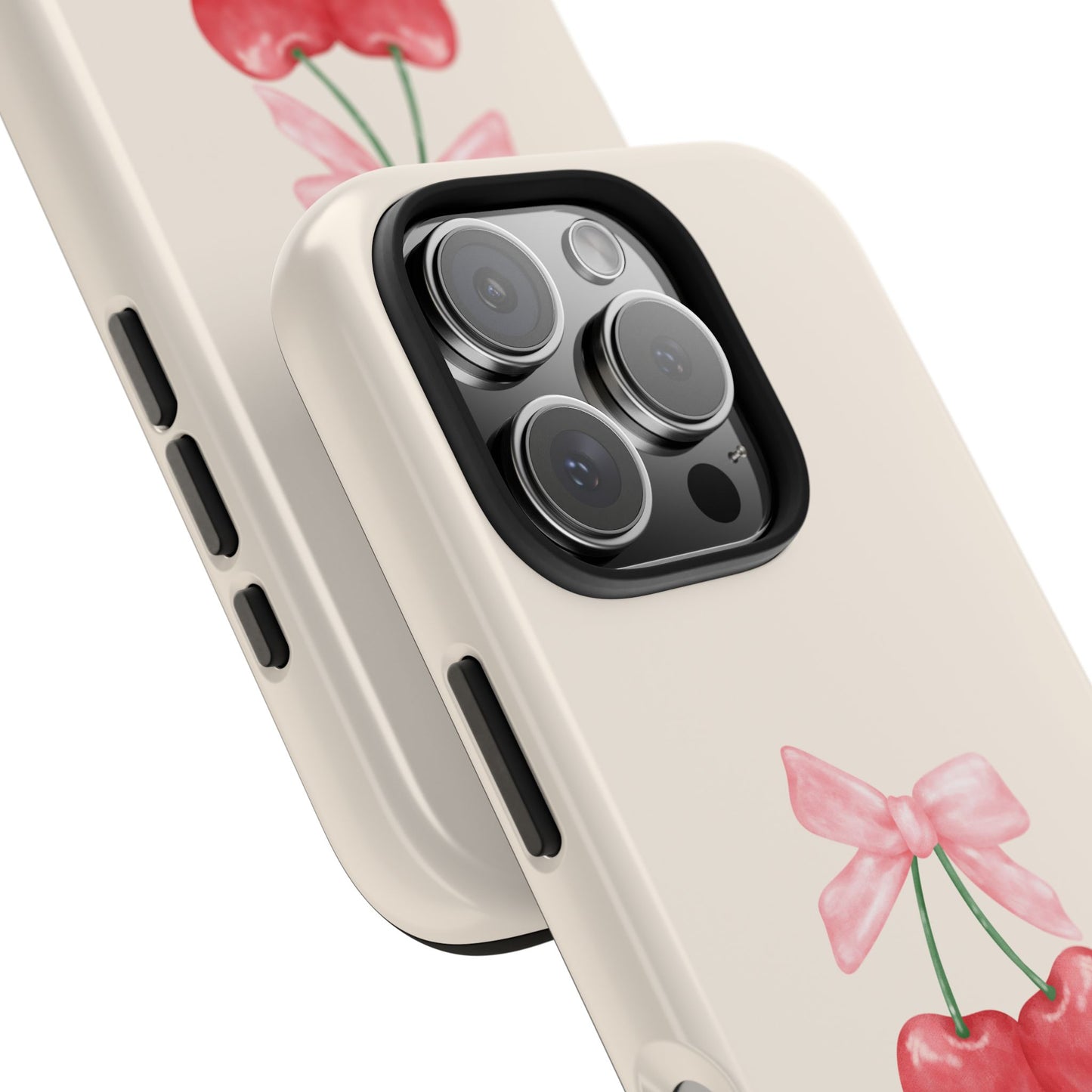 Watercolor Chic Cherry Phone Case, Tough iPhone Case, Kawaii Cute Cherry Design, Gift for Her, Aesthetic Phone Cover, Spring Accessory