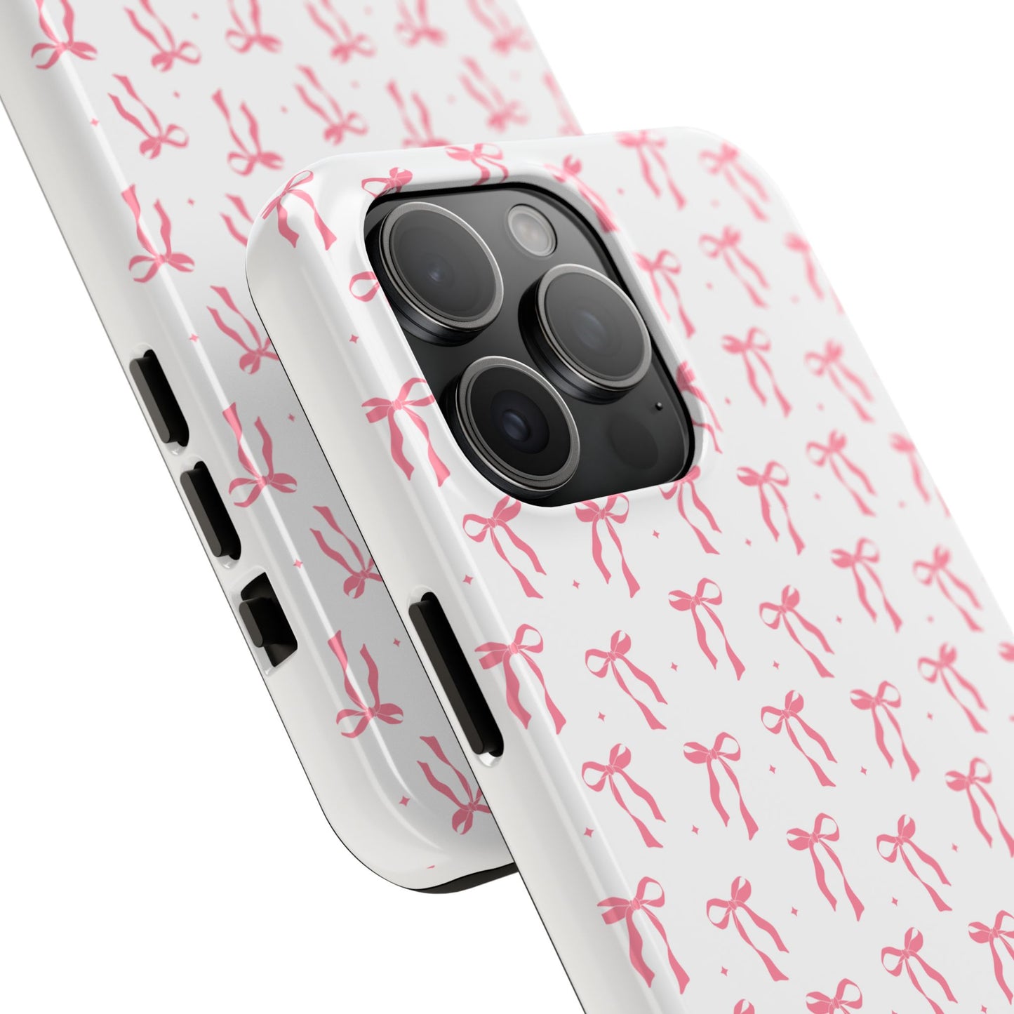 Ribbon Ballet Tough Phone Case - Stylish pink bows aesthetic