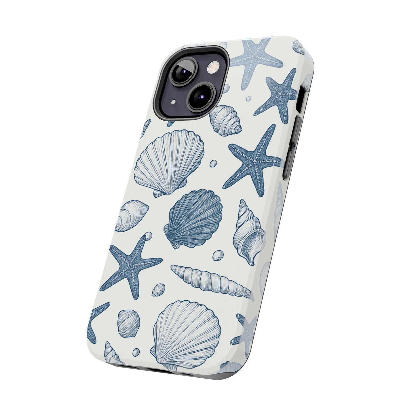 Z Coastal Shells Tough Phone Case - Nautical Design for Ocean Lovers