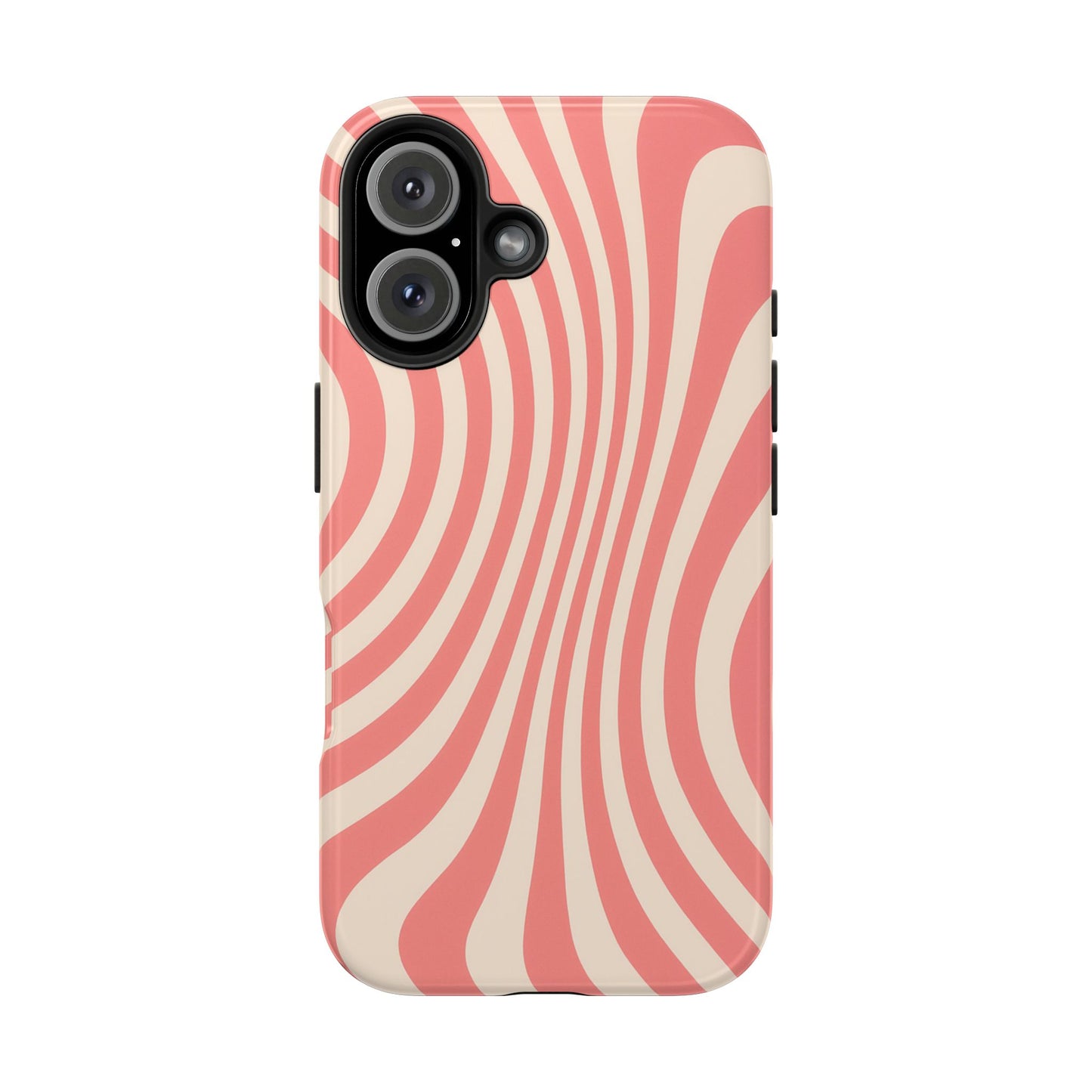 Stylish Waves Phone Case - Trendy Mobile Accessory, Durable Protection, Gift for Teens, Modern Design, Pink Aesthetic
