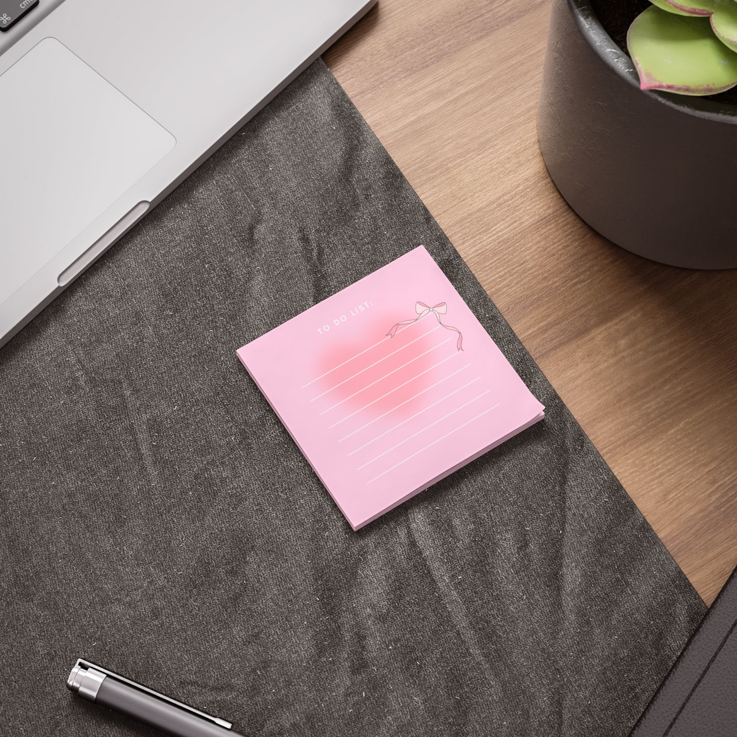 Preppy Cute Pink To-Do List Notepads, Planner Sticky Notes, Gift for Students, Office Supplies, Cute Stationery, Bow Design, Heart Theme