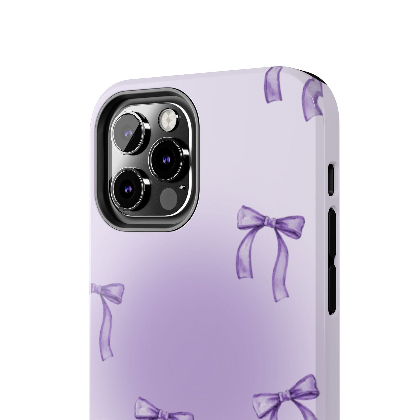 Purple Chic Bow Pattern Phone Case - Stylish Protection for All Occasions