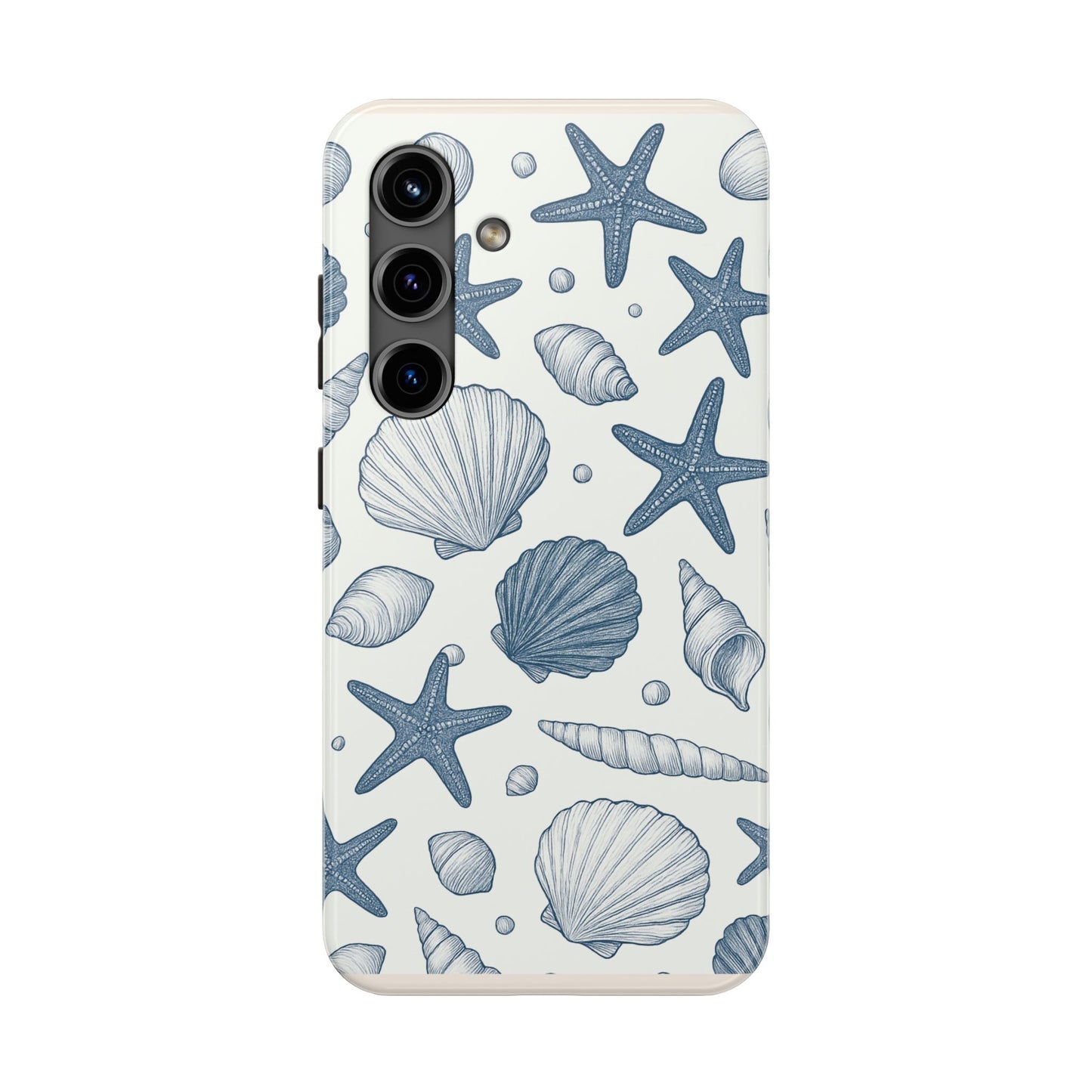 Z Coastal Shells Tough Phone Case - Nautical Design for Ocean Lovers