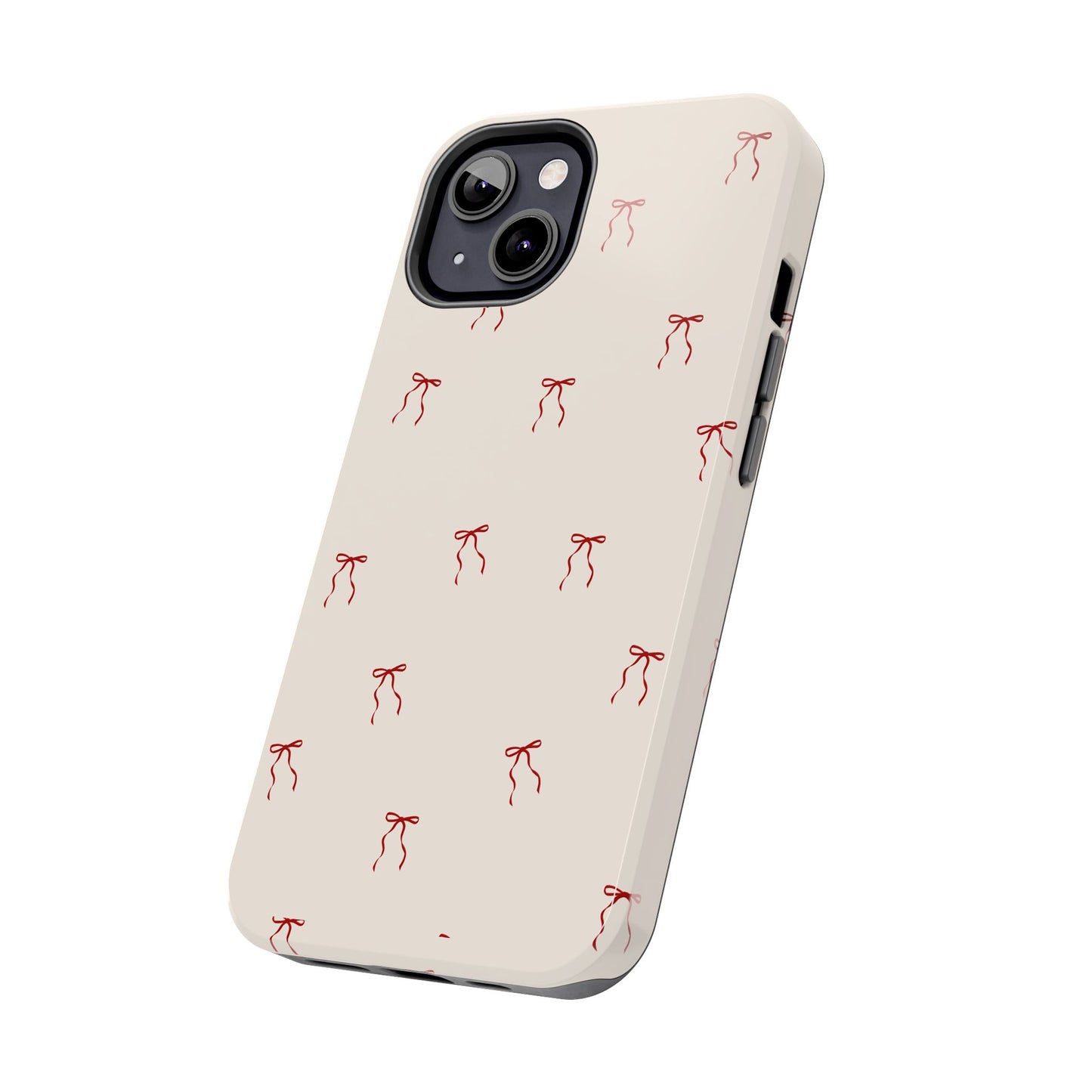 Ribbon Cute Bow Pattern Tough Phone Cases, Bow Phone Cover, Stylish Phone Protectors, Gift for Girls, Trendy Tech Accessories