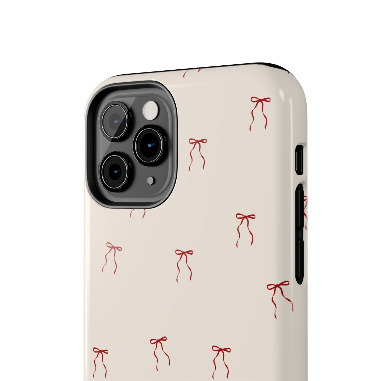 Ribbon Cute Bow Pattern Tough Phone Cases, Bow Phone Cover, Stylish Phone Protectors, Gift for Girls, Trendy Tech Accessories
