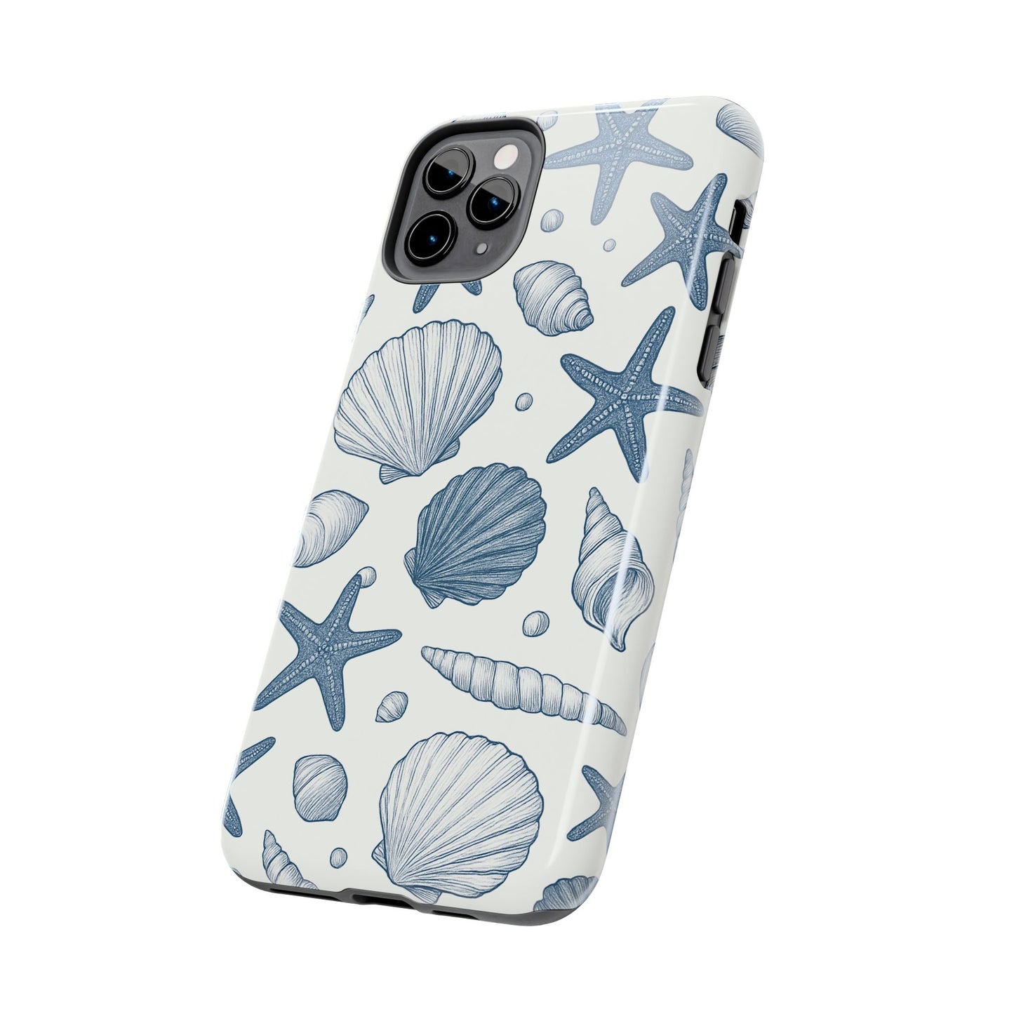 Z Coastal Shells Tough Phone Case - Nautical Design for Ocean Lovers