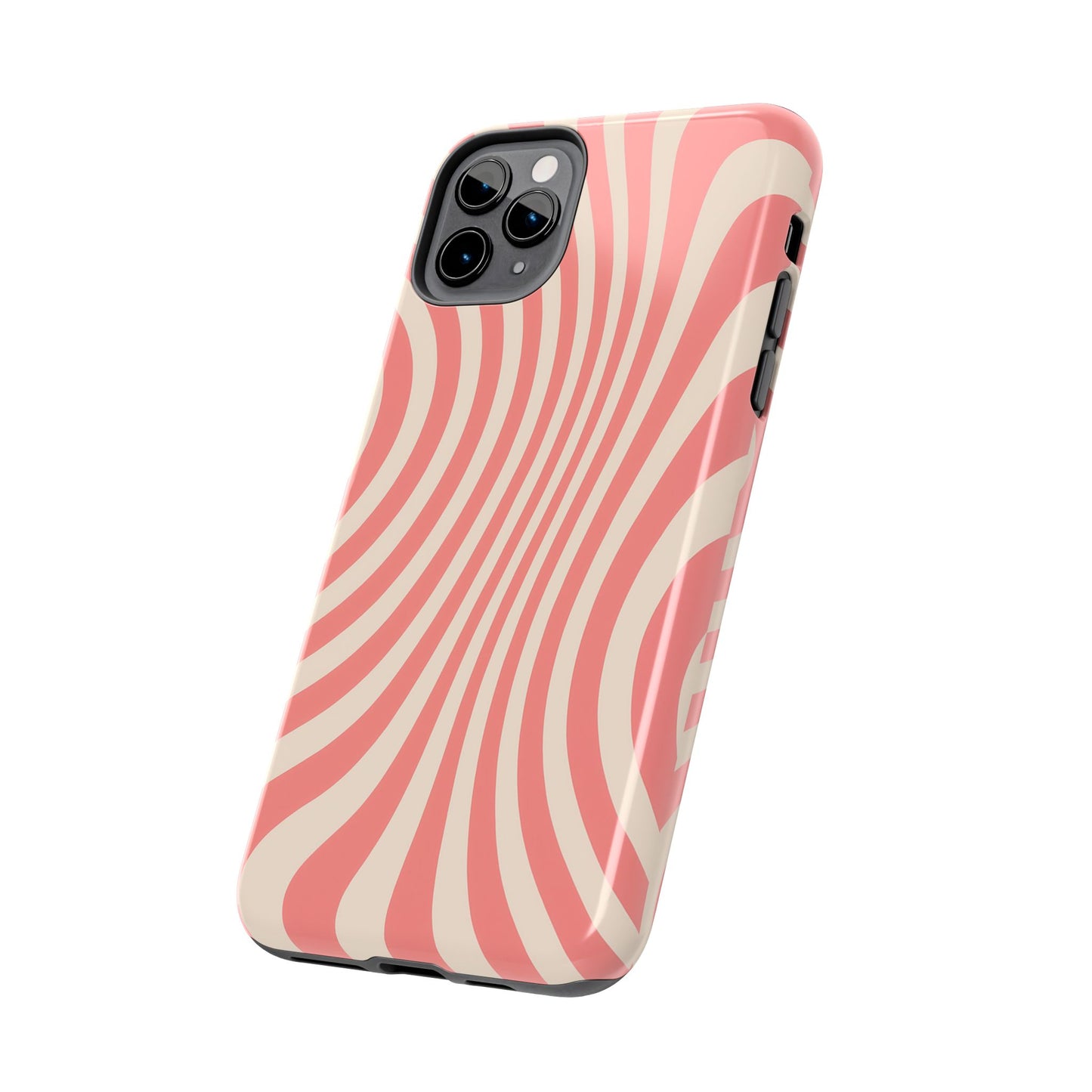 Stylish Waves Phone Case - Trendy Mobile Accessory, Durable Protection, Gift for Teens, Modern Design, Pink Aesthetic