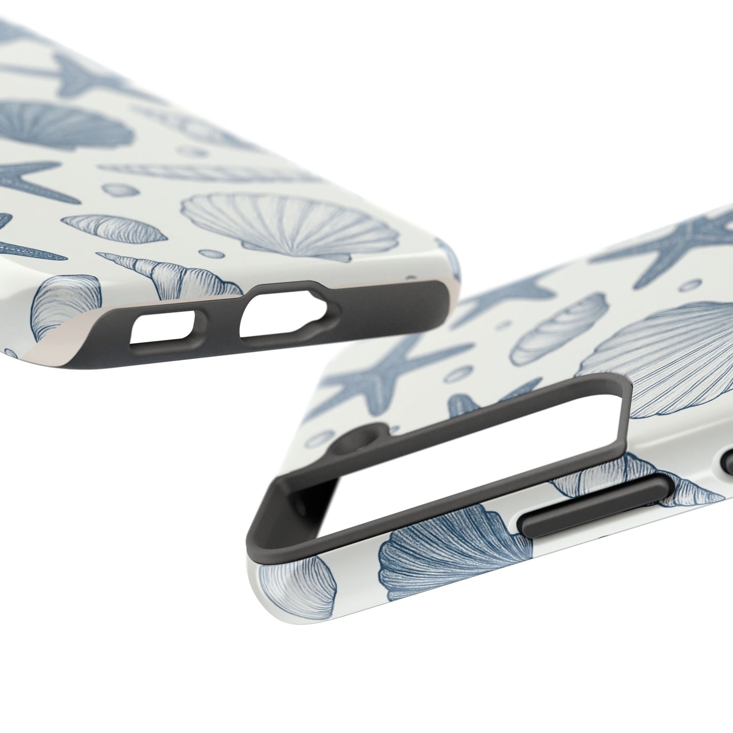 Z Coastal Shells Tough Phone Case - Nautical Design for Ocean Lovers