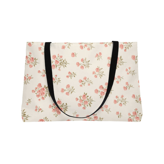 Pretty Botanical Floral Weekender Tote Bag - Perfect for Travel & Beach Days