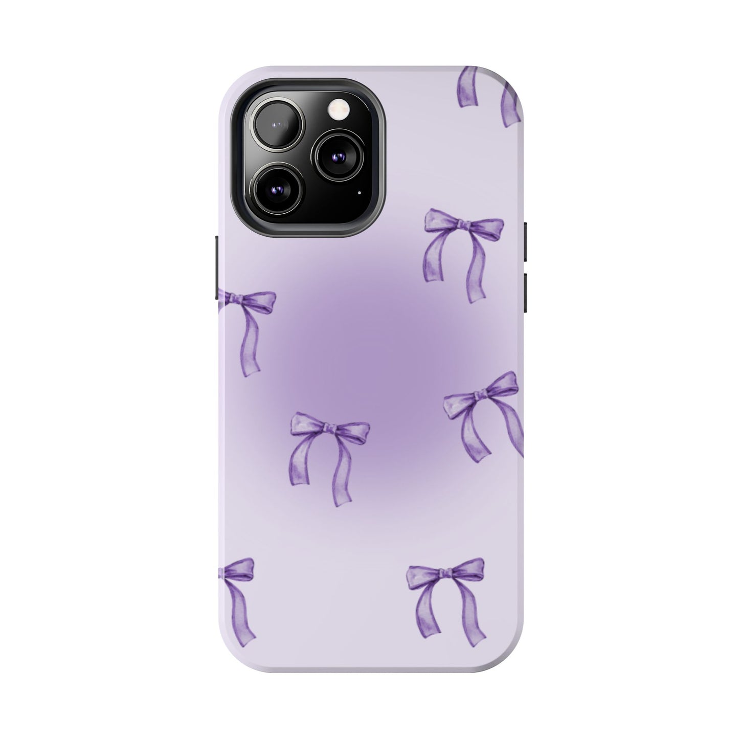 Purple Chic Bow Pattern Phone Case - Stylish Protection for All Occasions