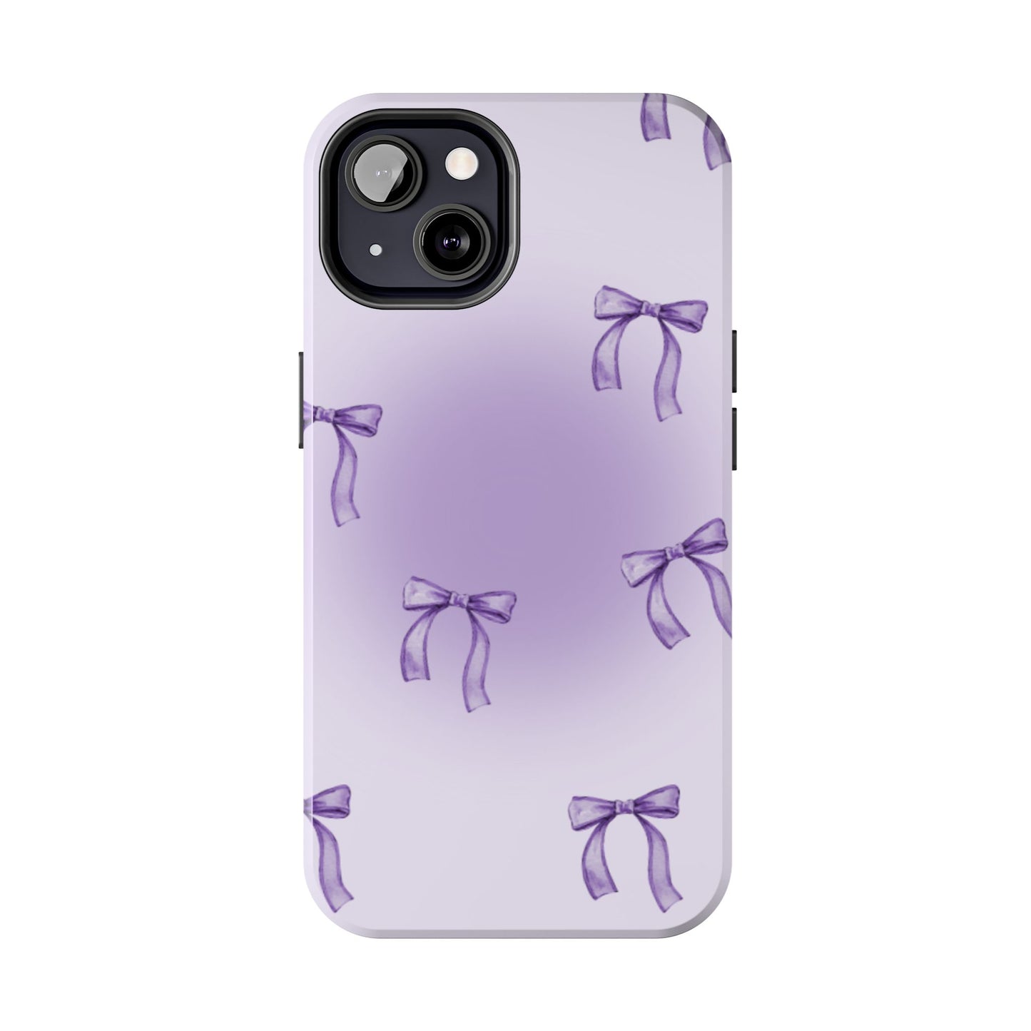 Purple Chic Bow Pattern Phone Case - Stylish Protection for All Occasions