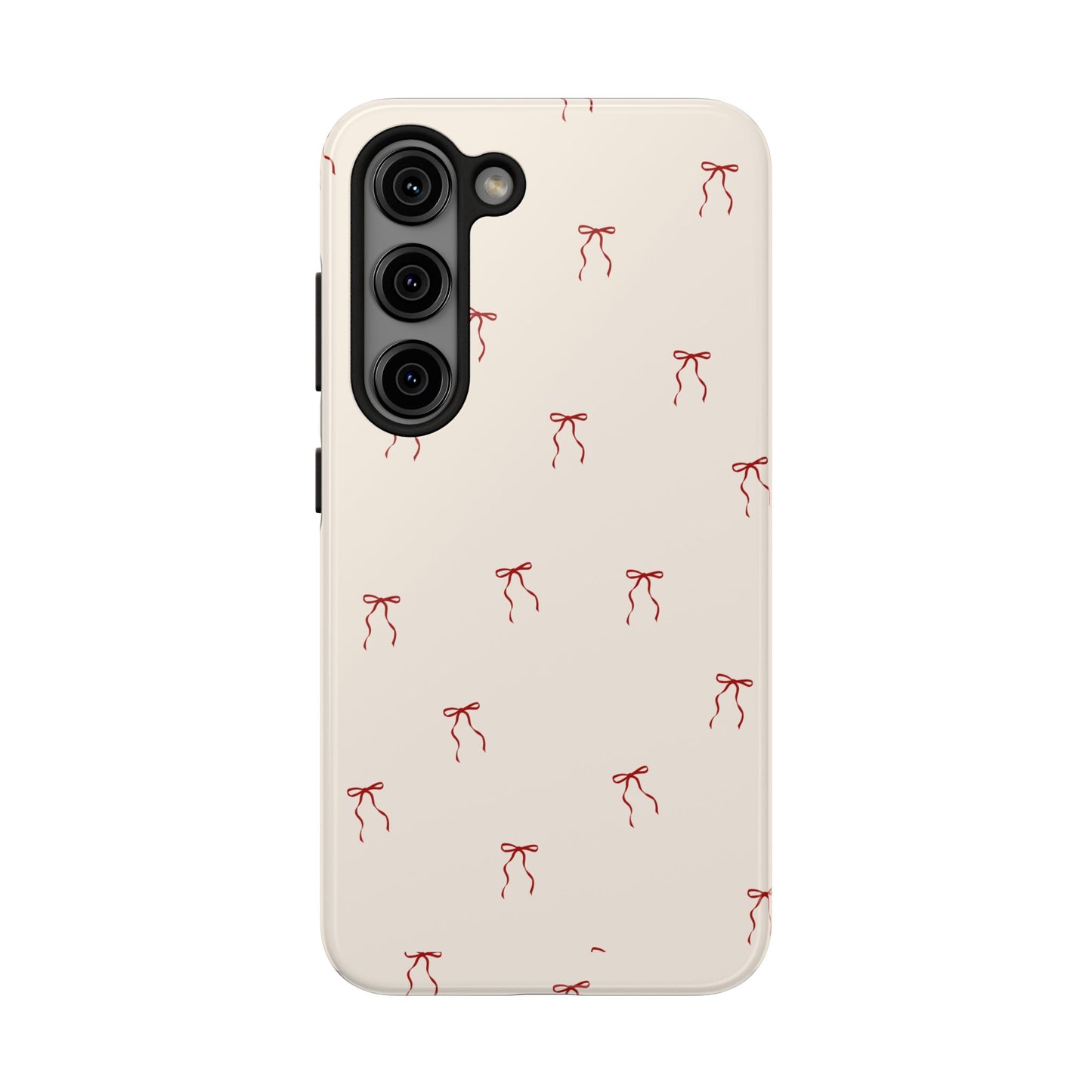 Ribbon Cute Bow Pattern Tough Phone Cases, Bow Phone Cover, Stylish Phone Protectors, Gift for Girls, Trendy Tech Accessories