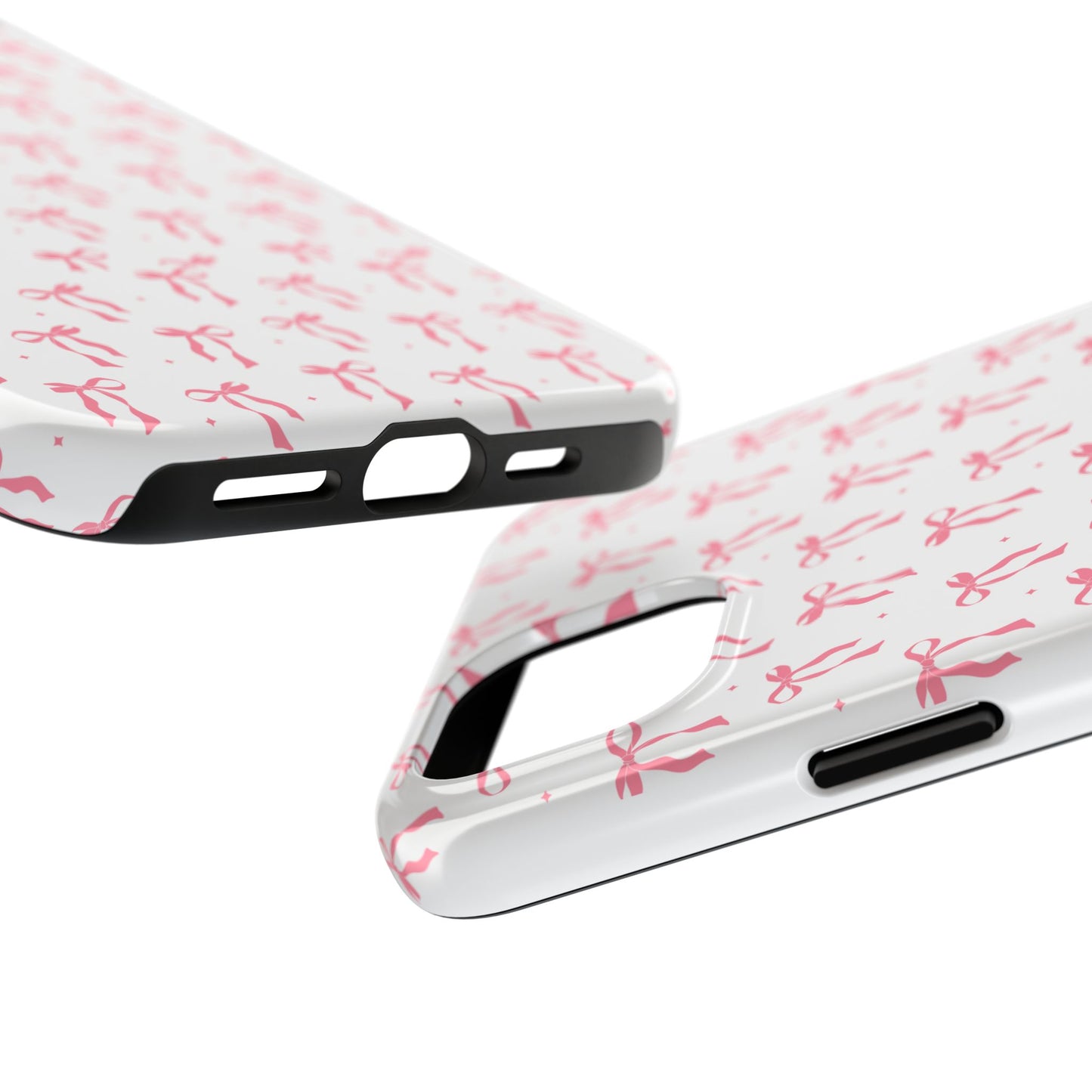 Ribbon Ballet Tough Phone Case - Stylish pink bows aesthetic