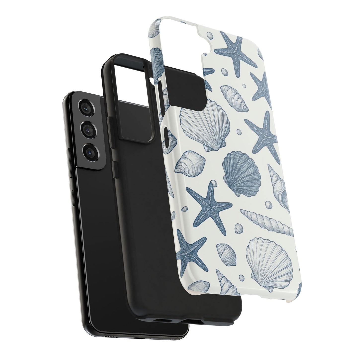 Z Coastal Shells Tough Phone Case - Nautical Design for Ocean Lovers
