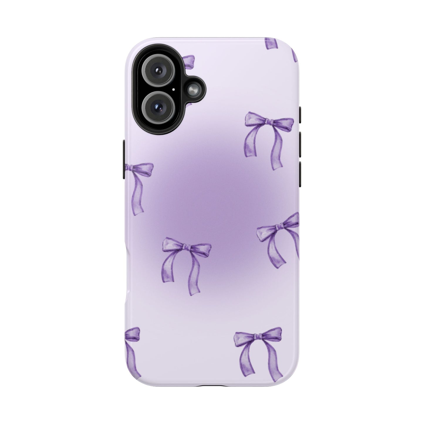 Purple Chic Bow Pattern Phone Case - Stylish Protection for All Occasions
