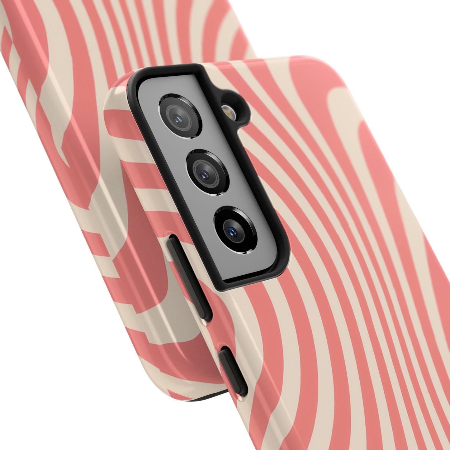 Stylish Waves Phone Case - Trendy Mobile Accessory, Durable Protection, Gift for Teens, Modern Design, Pink Aesthetic