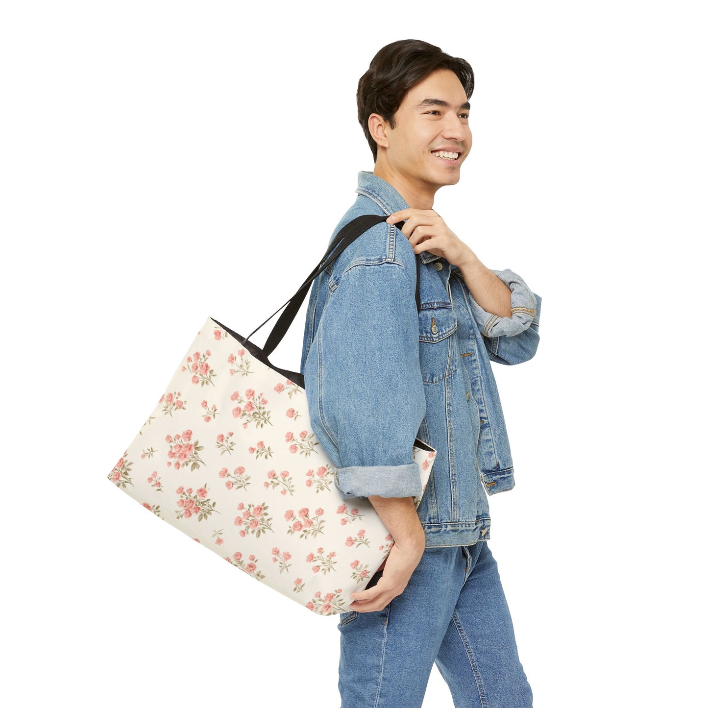 Pretty Botanical Floral Weekender Tote Bag - Perfect for Travel & Beach Days