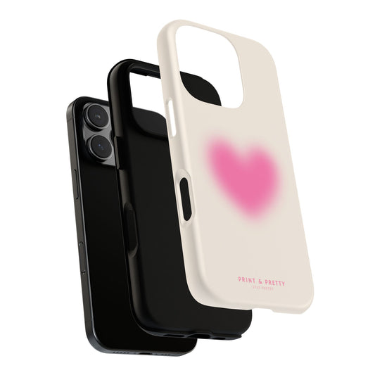 A Heartfelt Tough Phone Case - Soft Aesthetic Design for Love and Protection