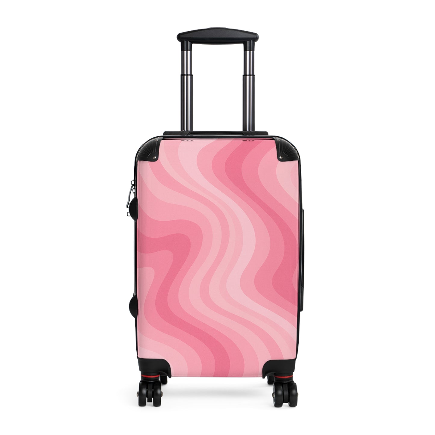Fun Stylish Carry-On Suitcase - Vibrant Pink Waves Design, Travel Essentials for Adventurers, Gifts for Travelers, Vacation Must-Have, Travel With Style
