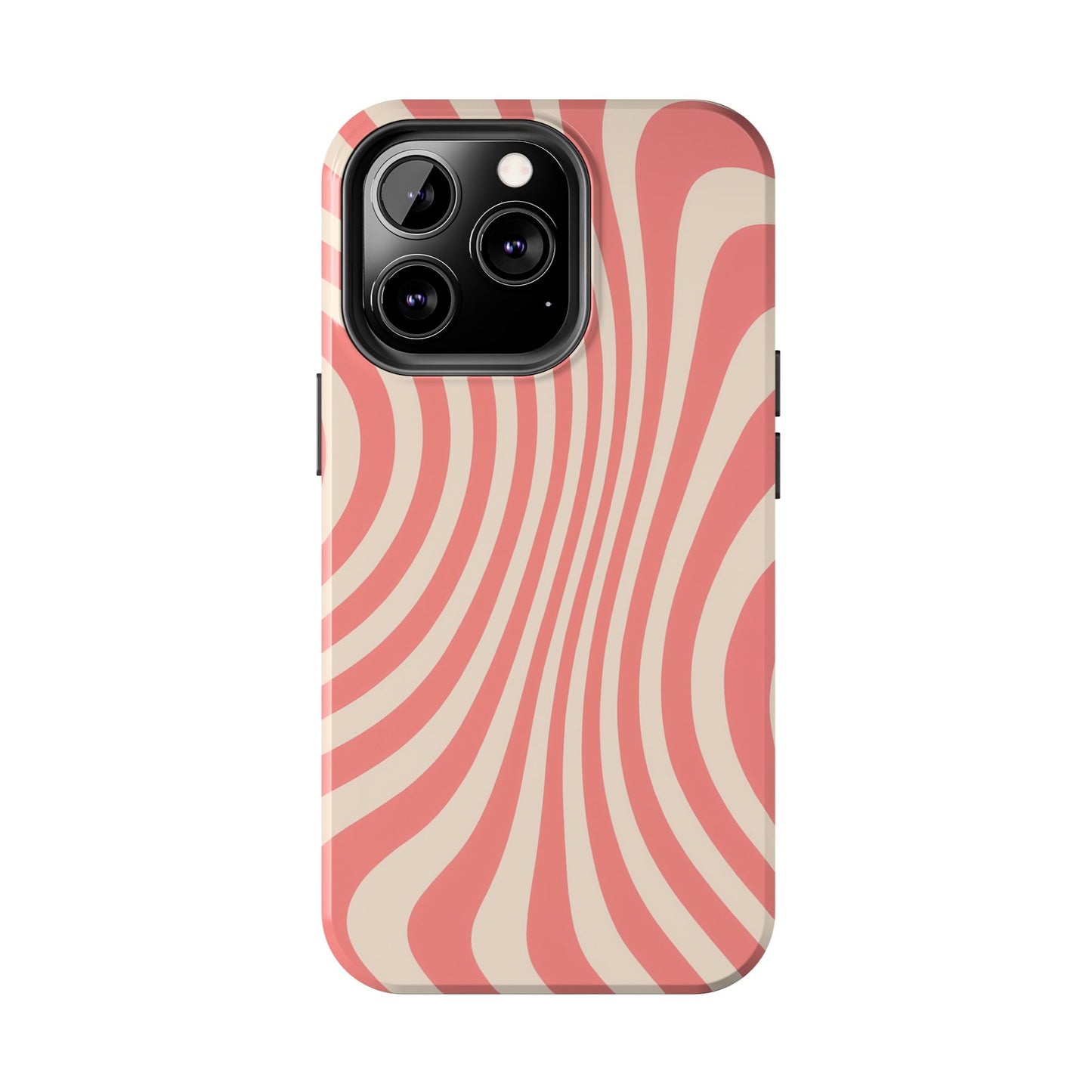 Stylish Waves Phone Case - Trendy Mobile Accessory, Durable Protection, Gift for Teens, Modern Design, Pink Aesthetic
