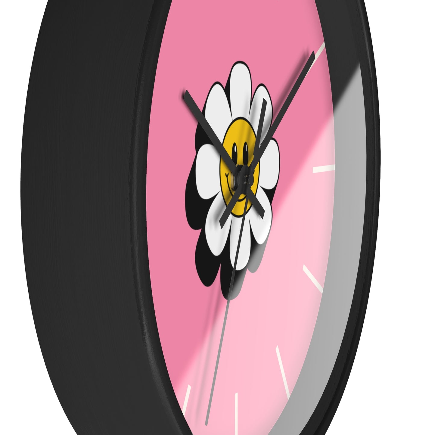 Elegant Cheerful Daisy Wall Clock, Bright Pink Floral Home Decor, Unique Gift for Flower Lovers, Preppy Clock, Happy Accent for Any Room
