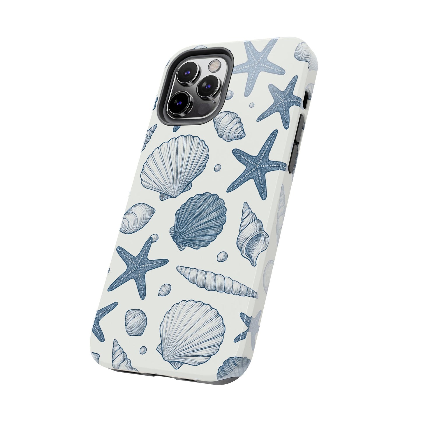 Z Coastal Shells Tough Phone Case - Nautical Design for Ocean Lovers