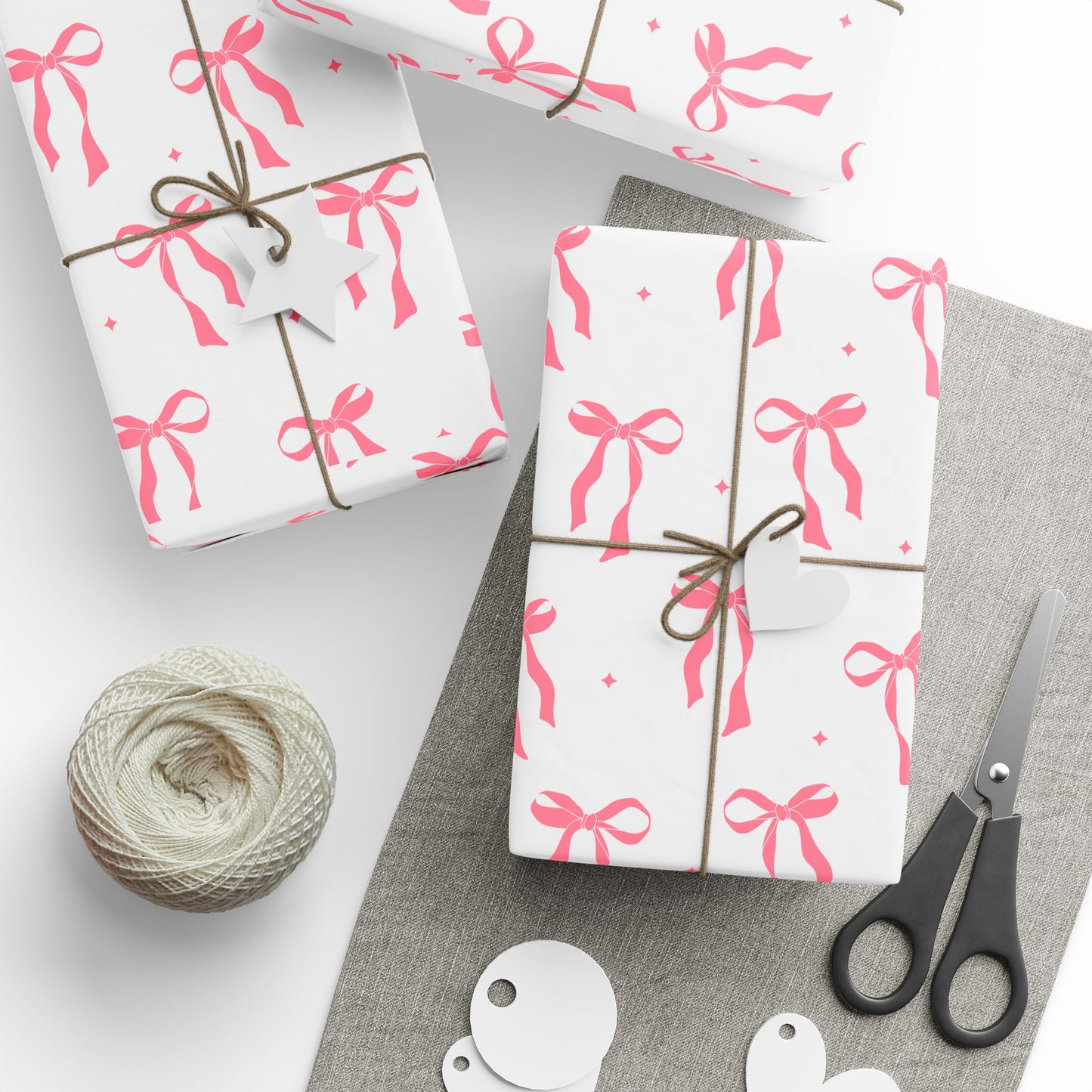 Pink Chic Bow Wrapping Paper - Elegant Gift Wrap for All Occasions