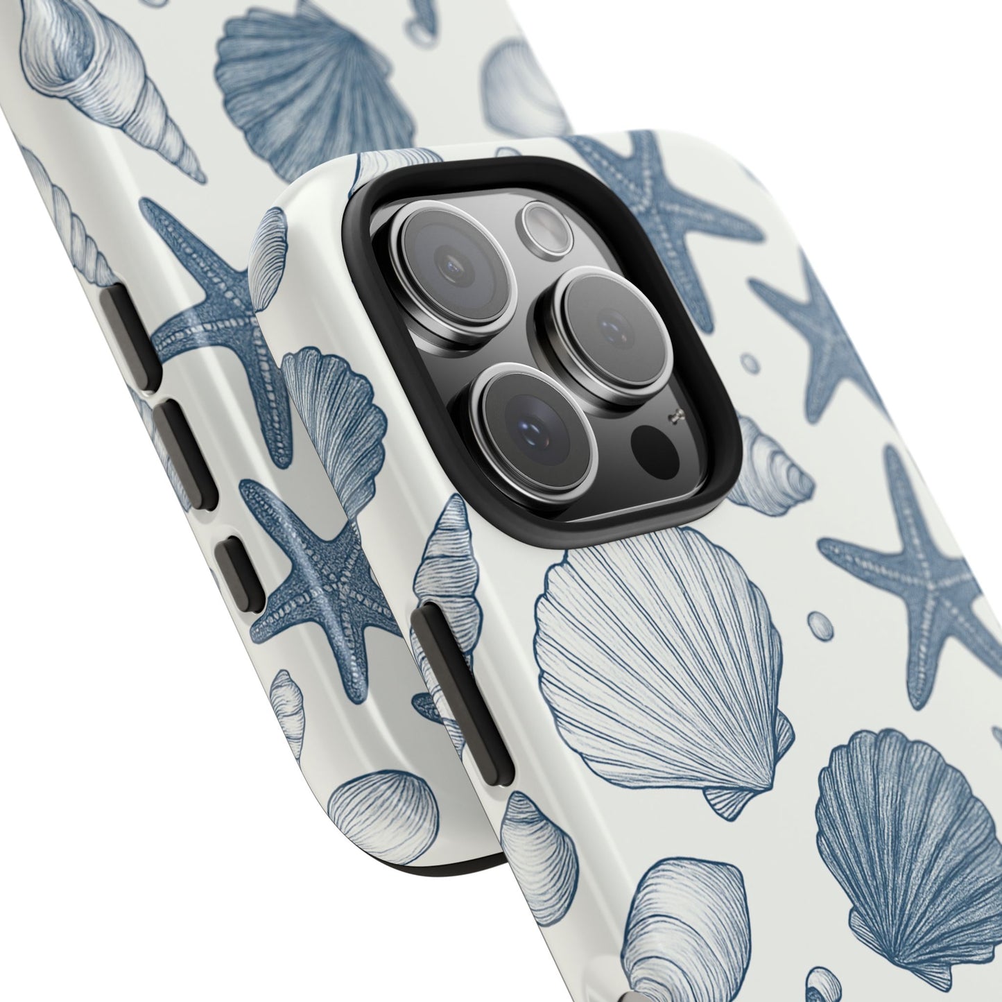 Z Coastal Shells Tough Phone Case - Nautical Design for Ocean Lovers