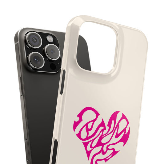 Chic Cute Stylish Heart Slim Phone Cases - Perfect Gift, Unique Accessory, Trendy Tech, Valentine's Day, Everyday Use