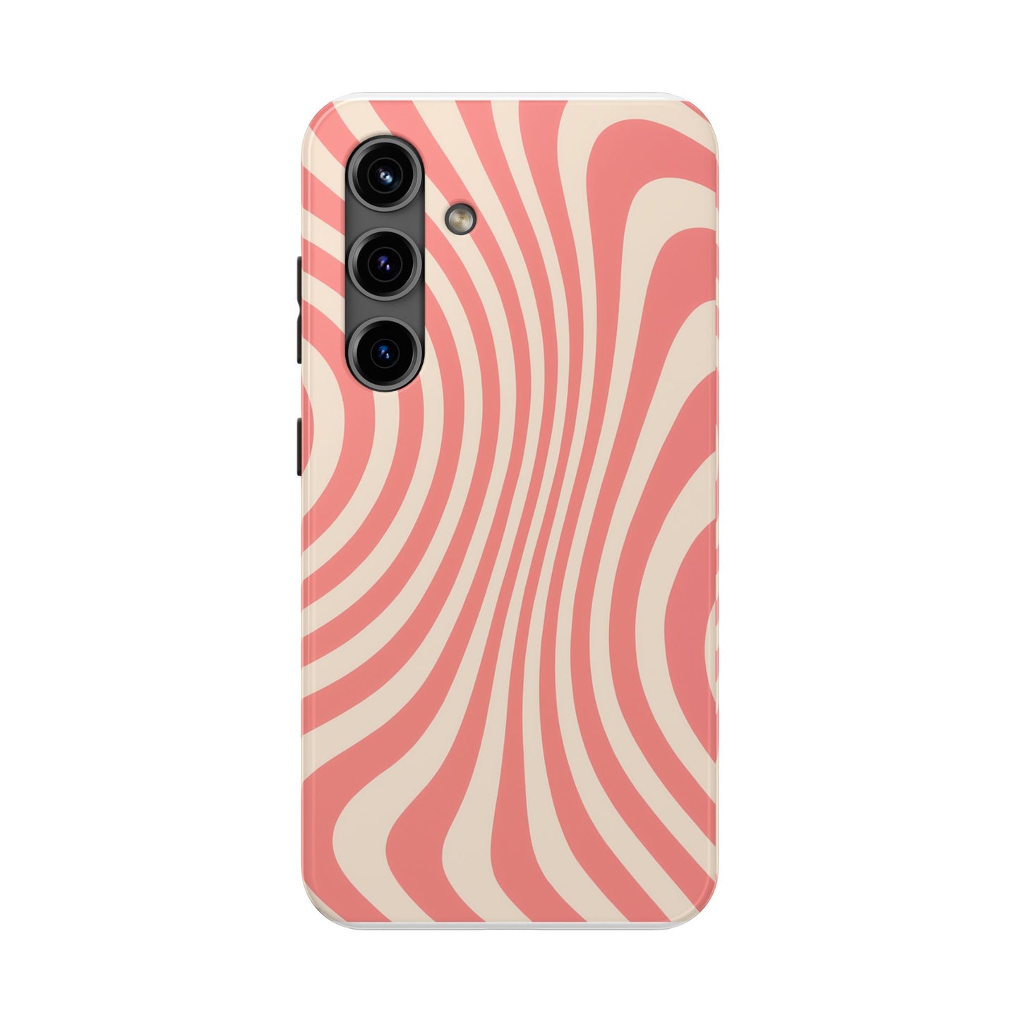 Stylish Waves Phone Case - Trendy Mobile Accessory, Durable Protection, Gift for Teens, Modern Design, Pink Aesthetic