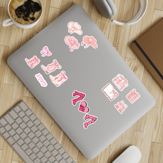 Preppy Chic Sticker Sheet Bundle, 10pcs - Cute Accessories for Scrapbooking, Journaling, Gift Wrapping, DIY Projects, Home Decor