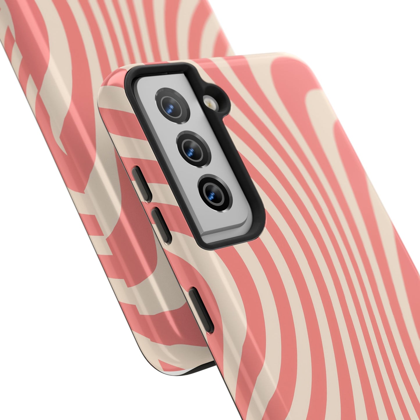 Stylish Waves Phone Case - Trendy Mobile Accessory, Durable Protection, Gift for Teens, Modern Design, Pink Aesthetic