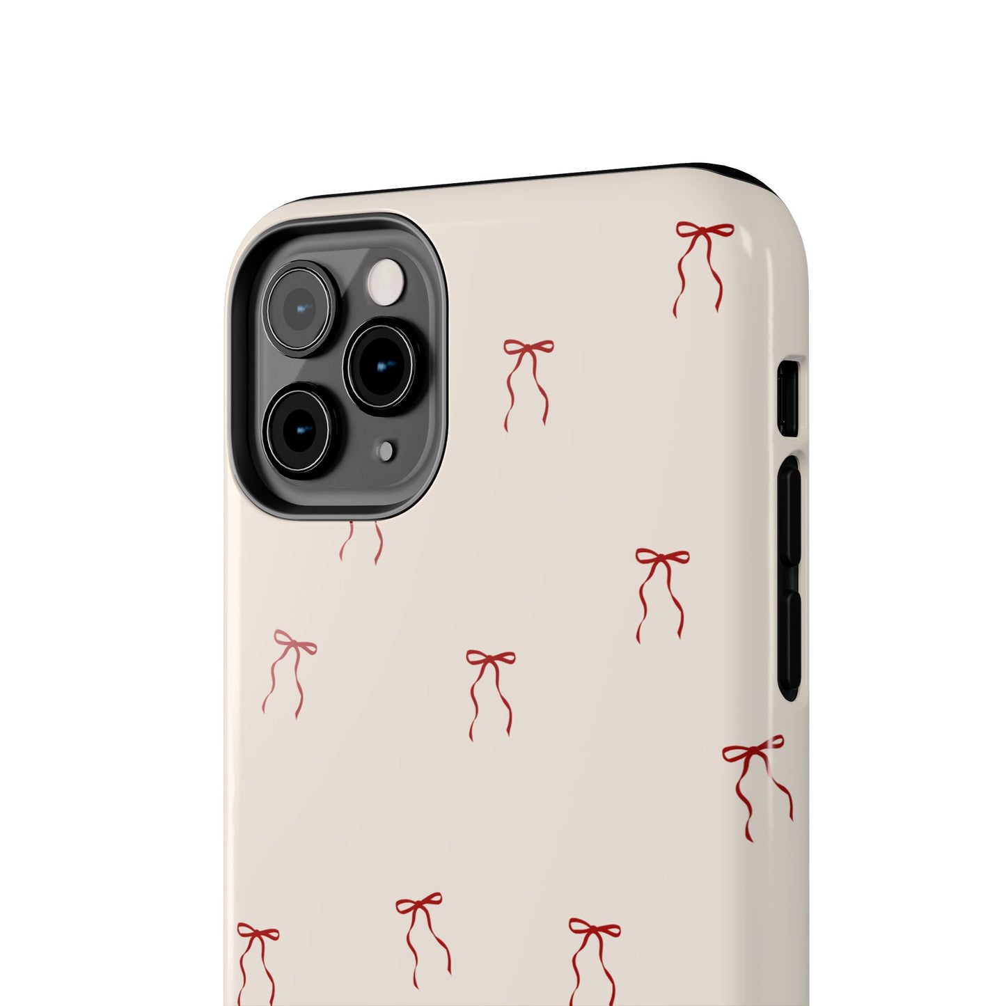 Ribbon Cute Bow Pattern Tough Phone Cases, Bow Phone Cover, Stylish Phone Protectors, Gift for Girls, Trendy Tech Accessories