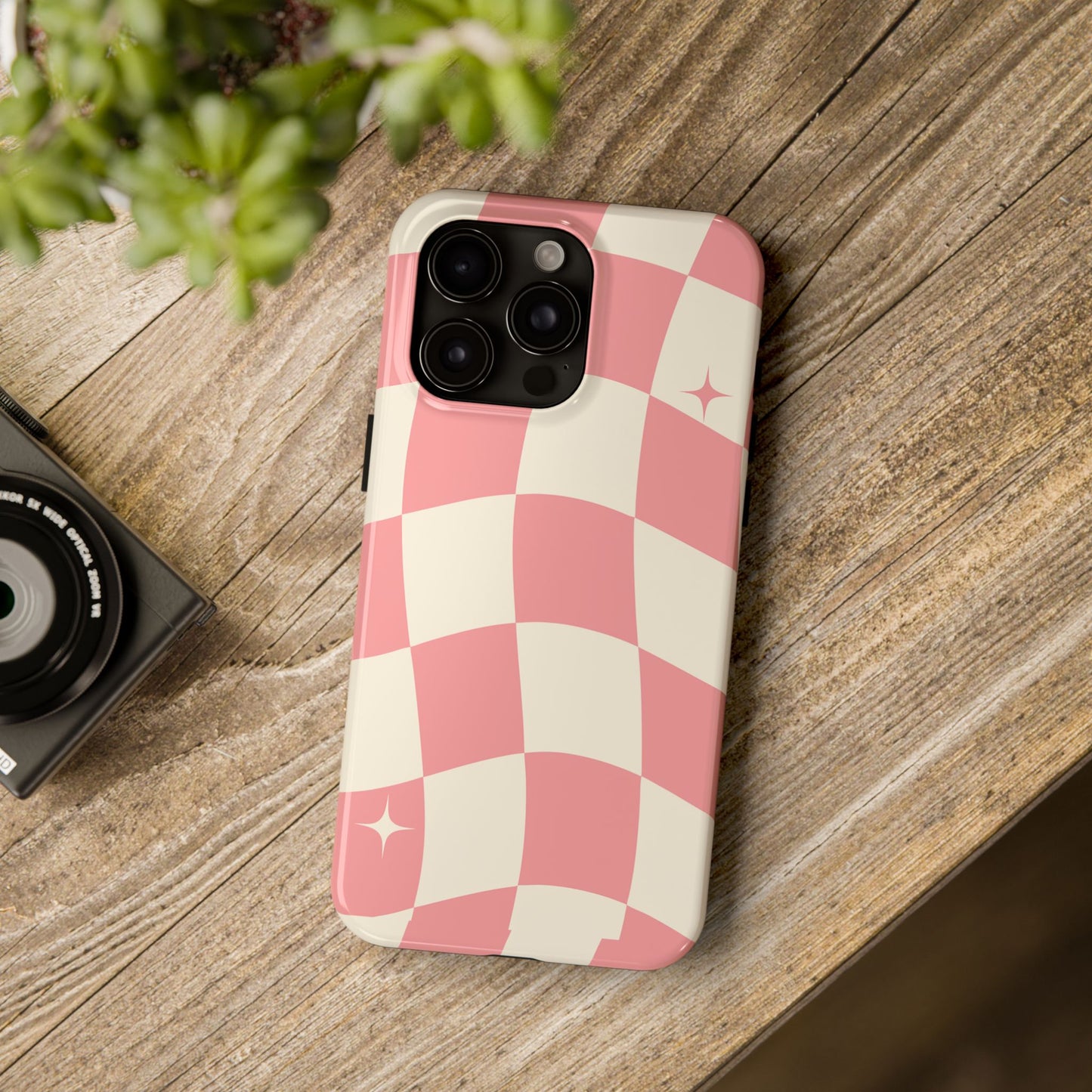 Aesthetic Vibrant Checkerboard Tough Phone Case - Stylish Protection for Trendsetters