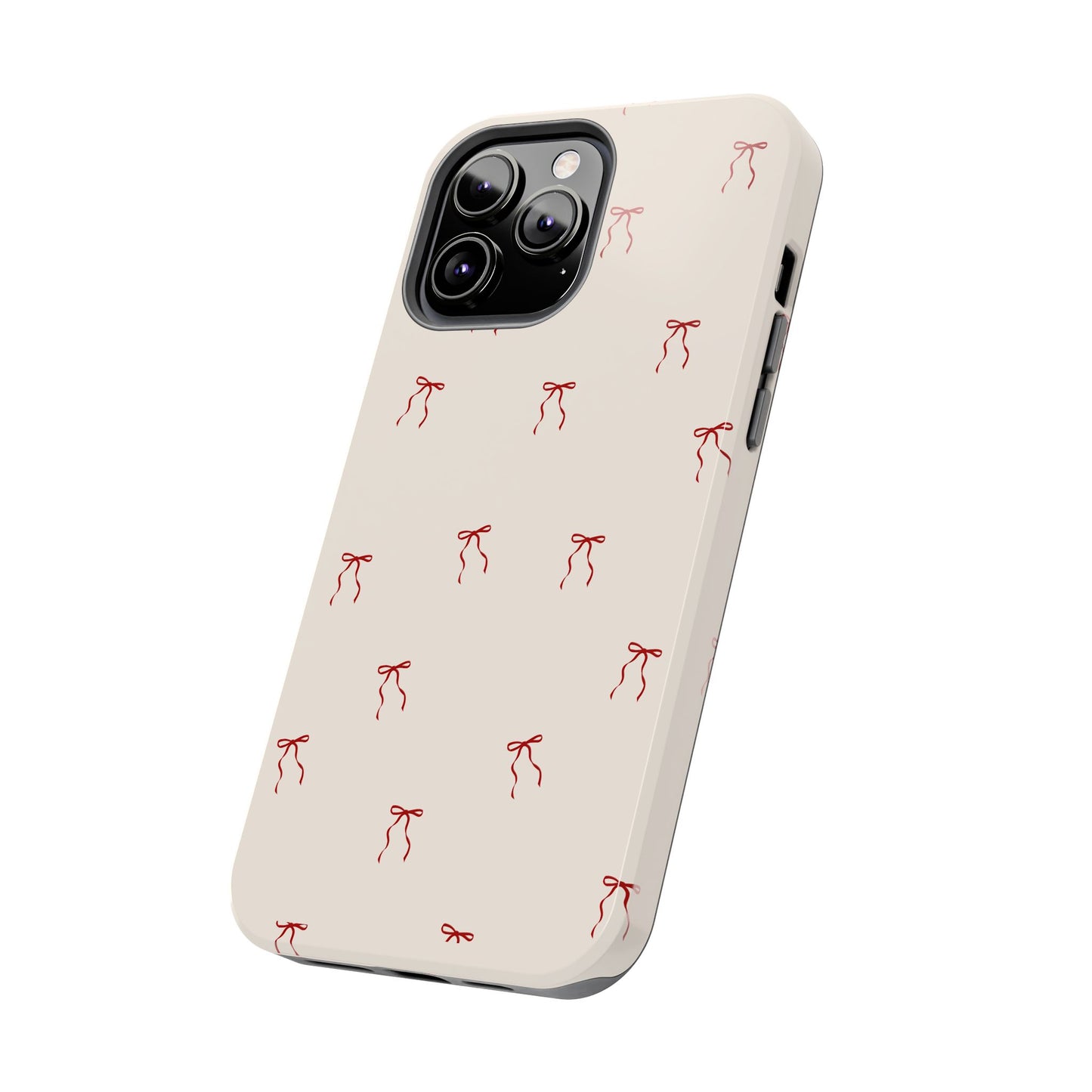 Ribbon Cute Bow Pattern Tough Phone Cases, Bow Phone Cover, Stylish Phone Protectors, Gift for Girls, Trendy Tech Accessories