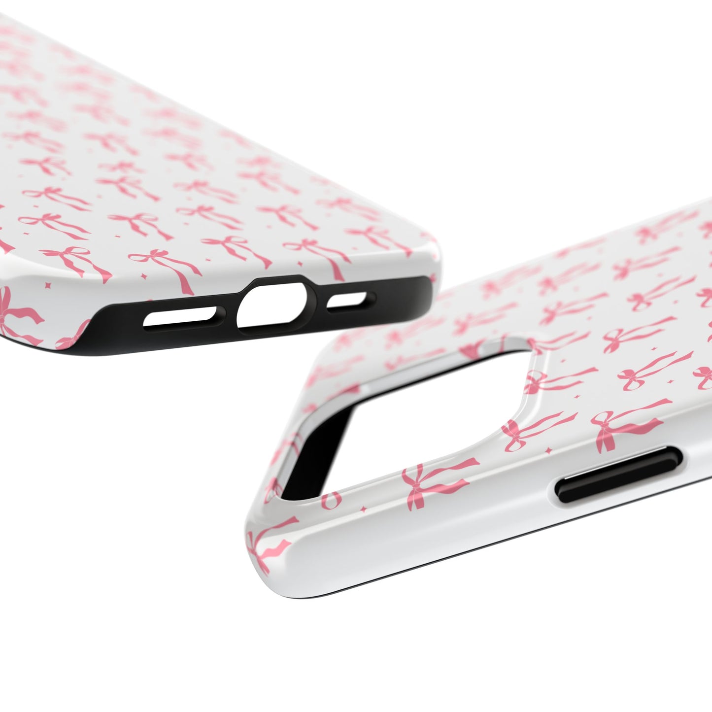 Ribbon Ballet Tough Phone Case - Stylish pink bows aesthetic