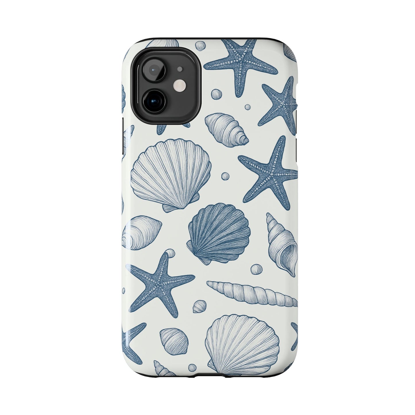 Z Coastal Shells Tough Phone Case - Nautical Design for Ocean Lovers