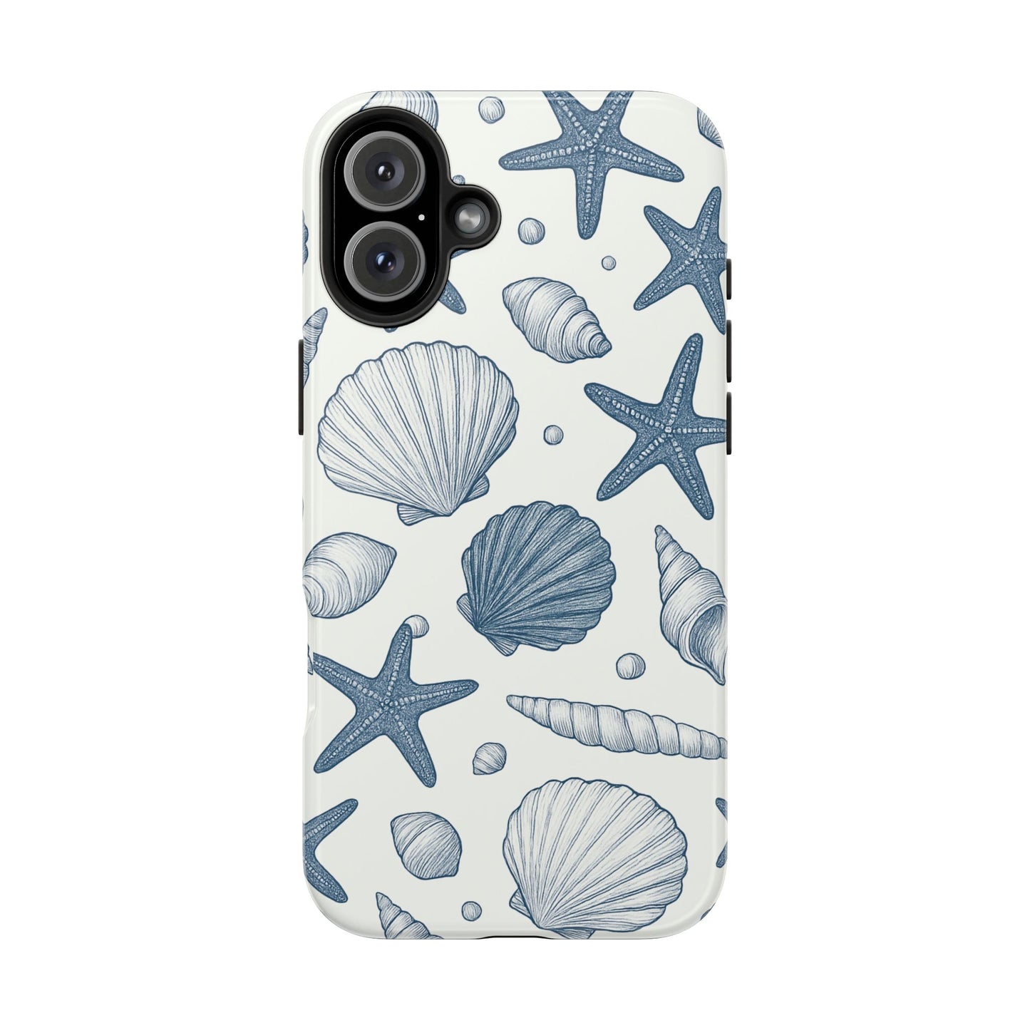 Z Coastal Shells Tough Phone Case - Nautical Design for Ocean Lovers