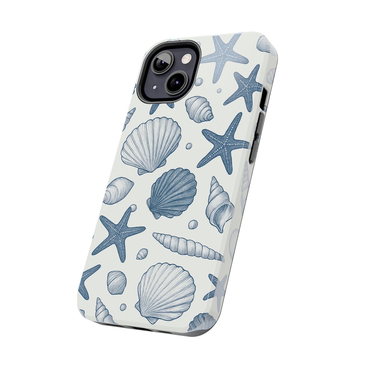 Z Coastal Shells Tough Phone Case - Nautical Design for Ocean Lovers