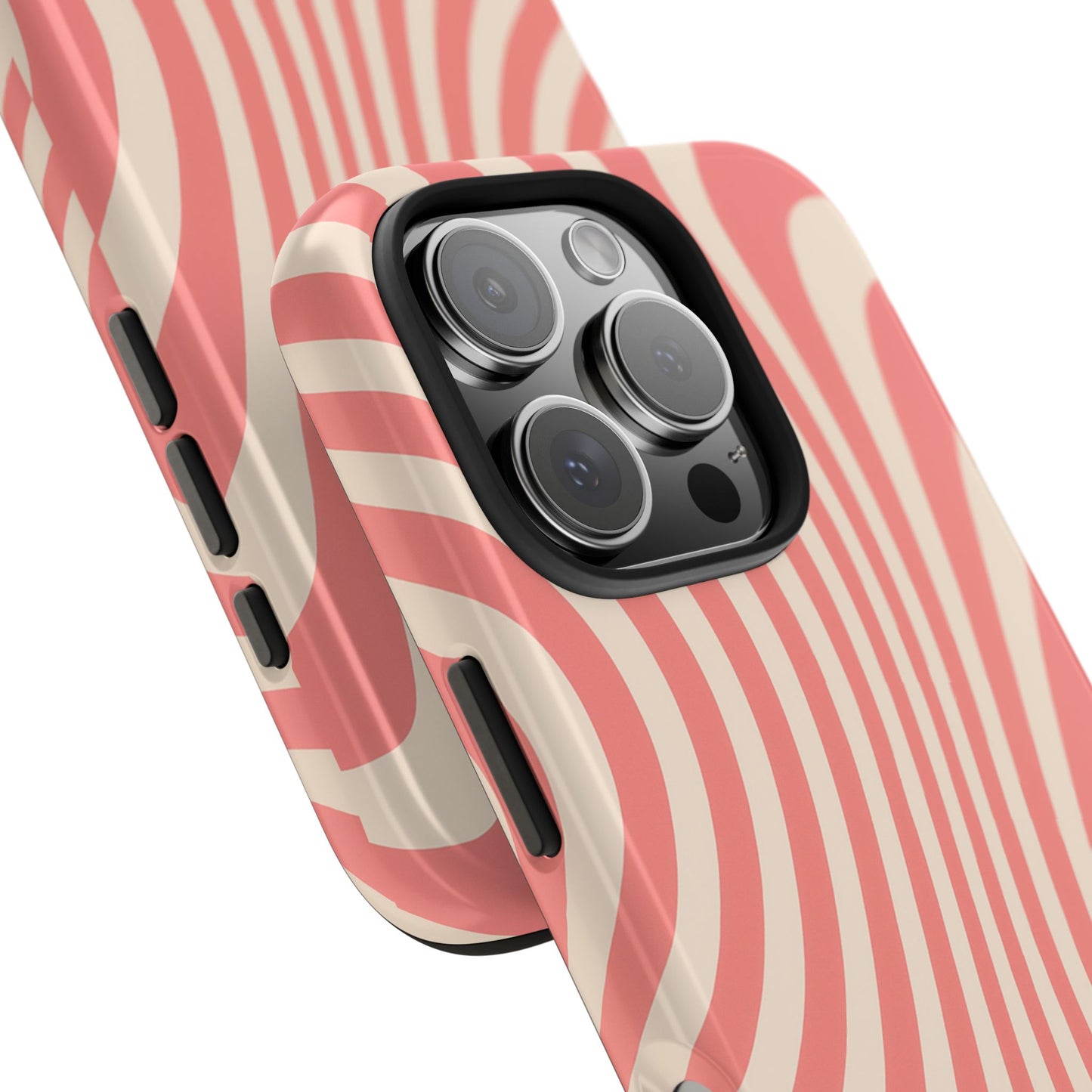 Stylish Waves Phone Case - Trendy Mobile Accessory, Durable Protection, Gift for Teens, Modern Design, Pink Aesthetic