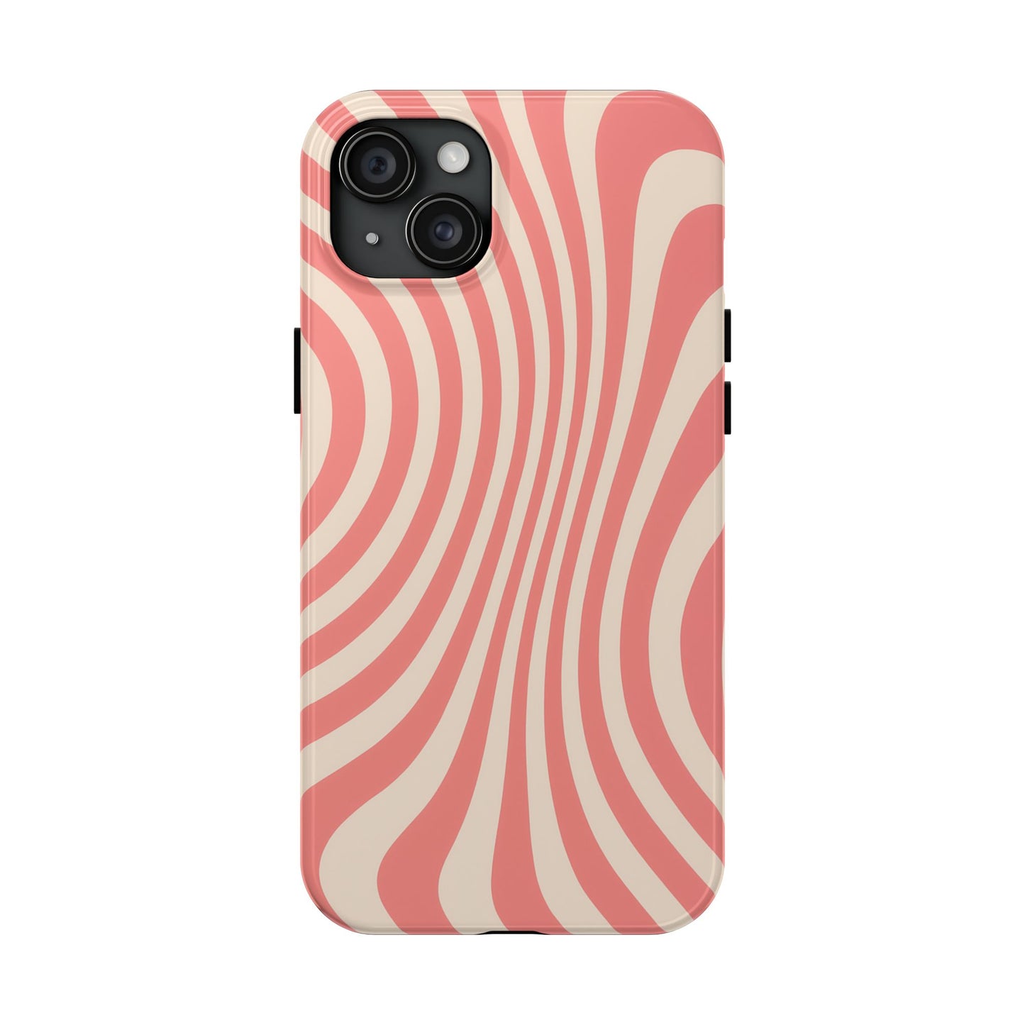 Stylish Waves Phone Case - Trendy Mobile Accessory, Durable Protection, Gift for Teens, Modern Design, Pink Aesthetic