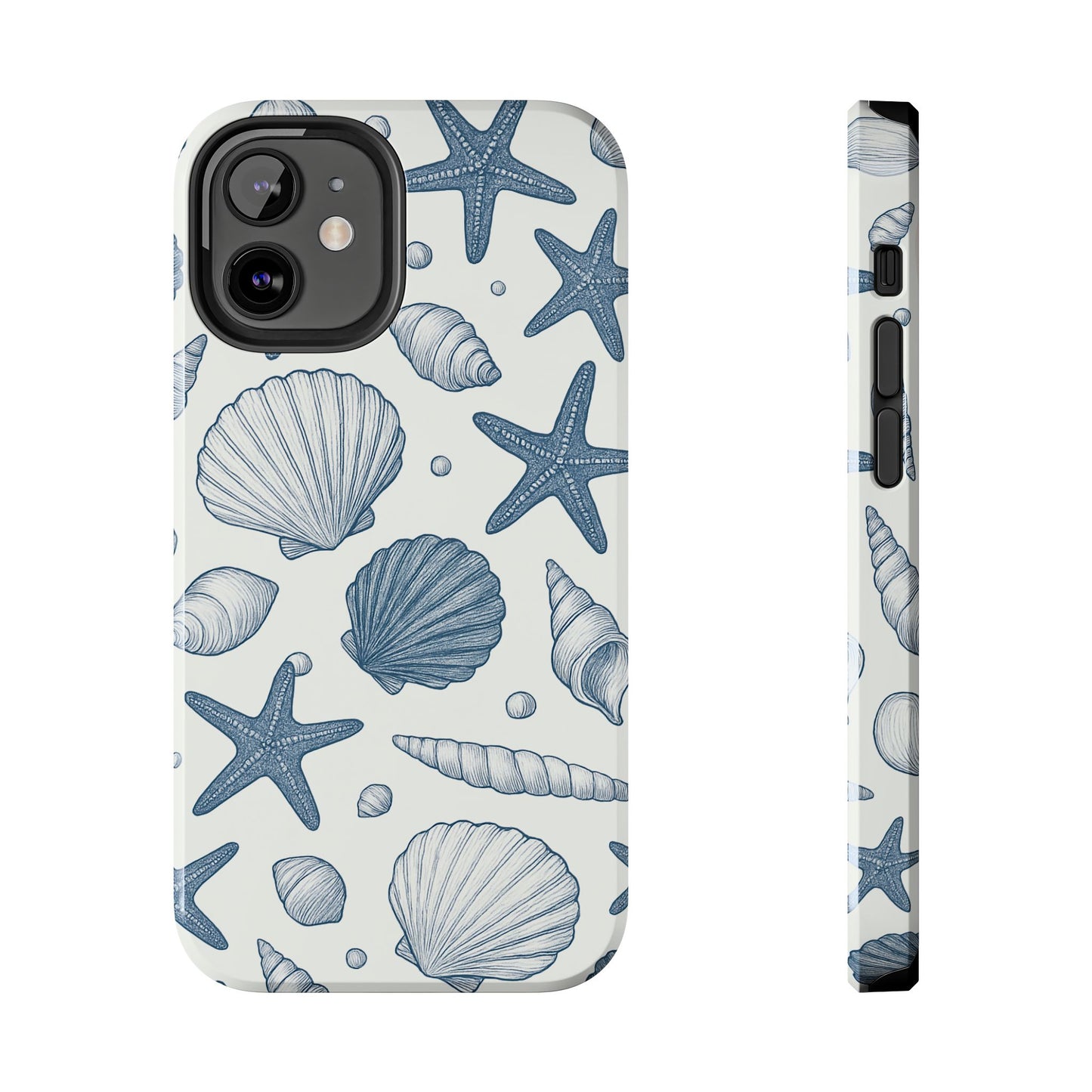 Z Coastal Shells Tough Phone Case - Nautical Design for Ocean Lovers
