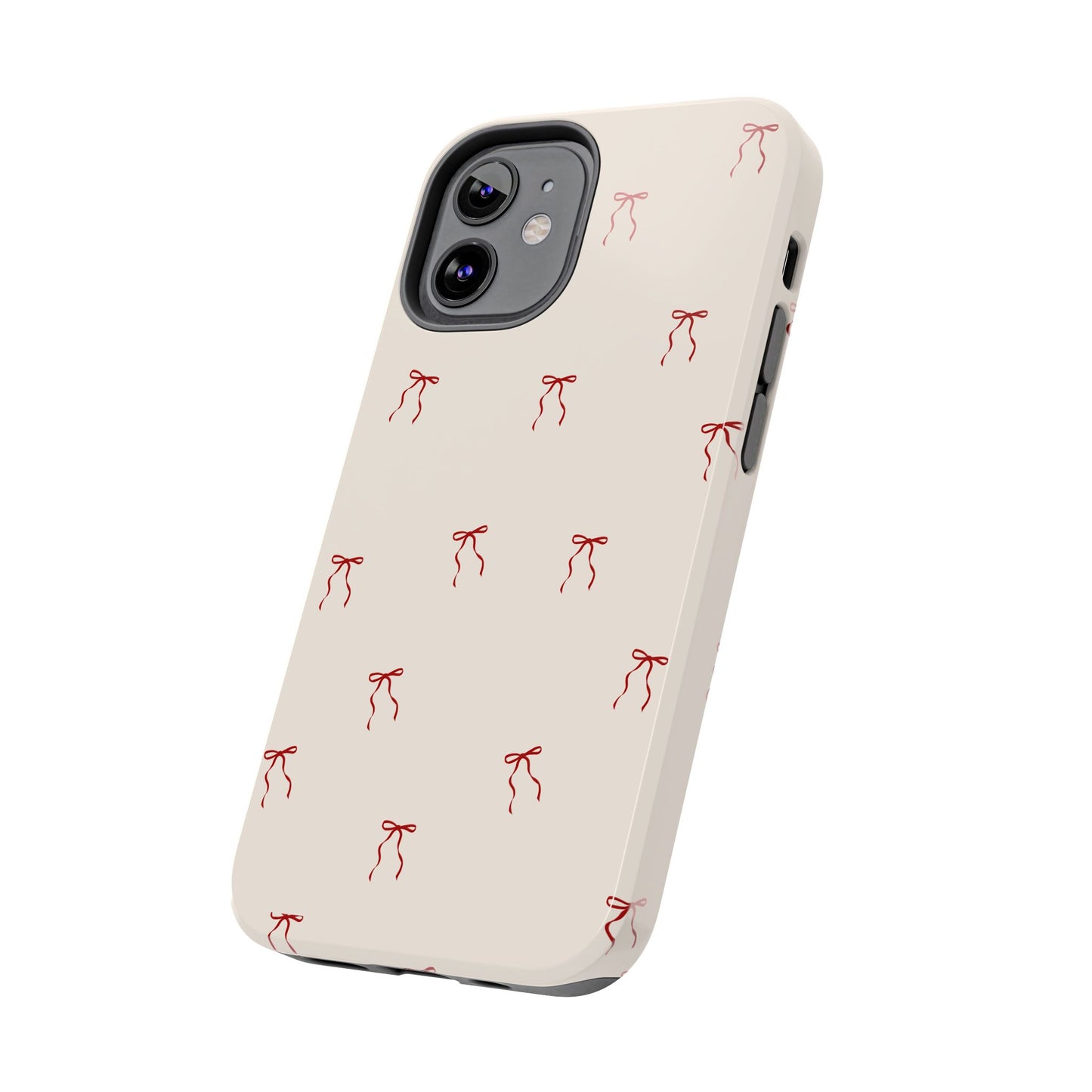 Ribbon Cute Bow Pattern Tough Phone Cases, Bow Phone Cover, Stylish Phone Protectors, Gift for Girls, Trendy Tech Accessories