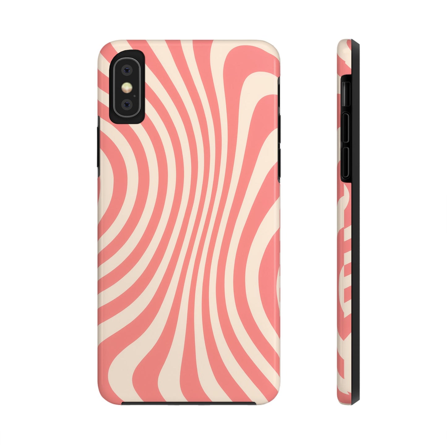 Stylish Waves Phone Case - Trendy Mobile Accessory, Durable Protection, Gift for Teens, Modern Design, Pink Aesthetic