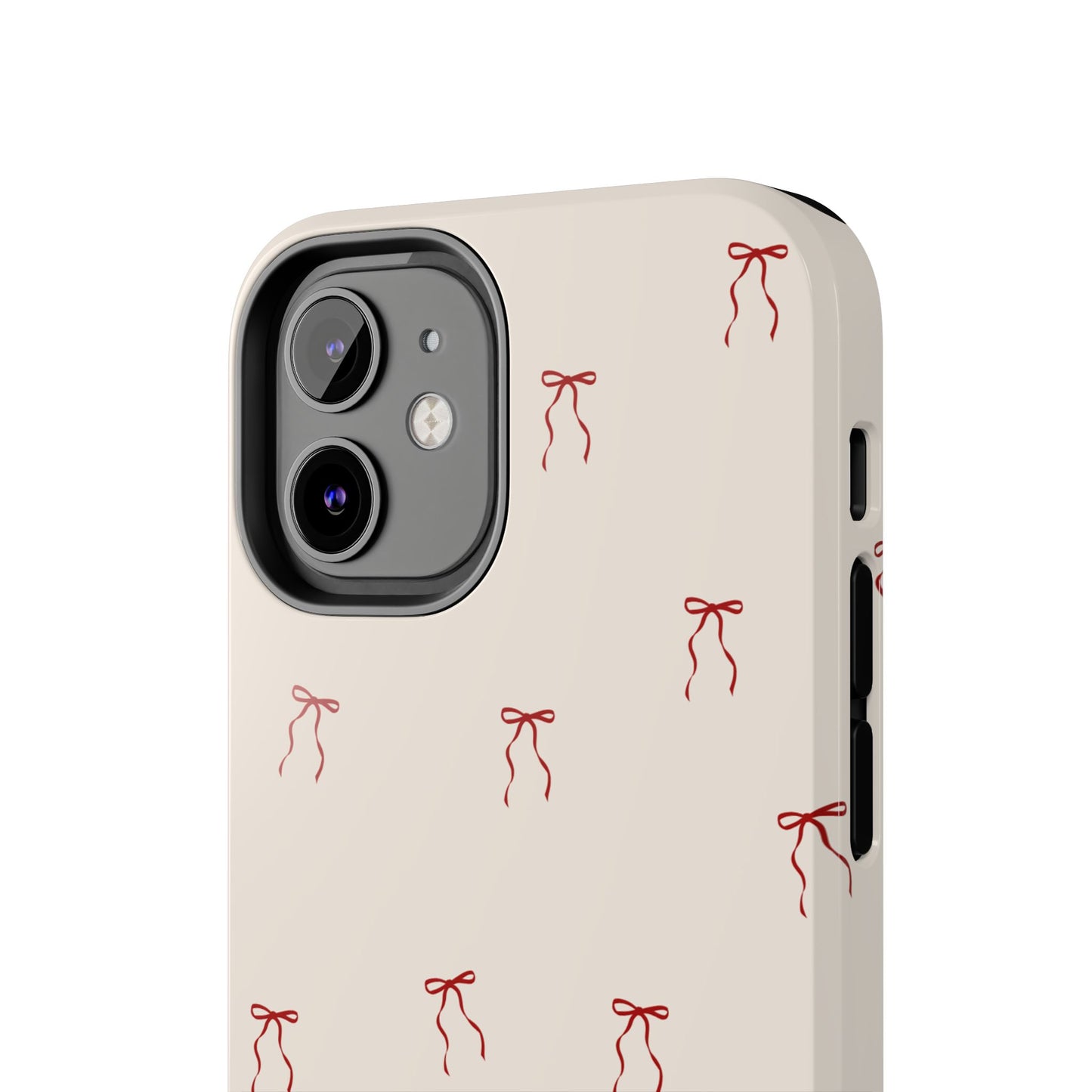 Ribbon Cute Bow Pattern Tough Phone Cases, Bow Phone Cover, Stylish Phone Protectors, Gift for Girls, Trendy Tech Accessories