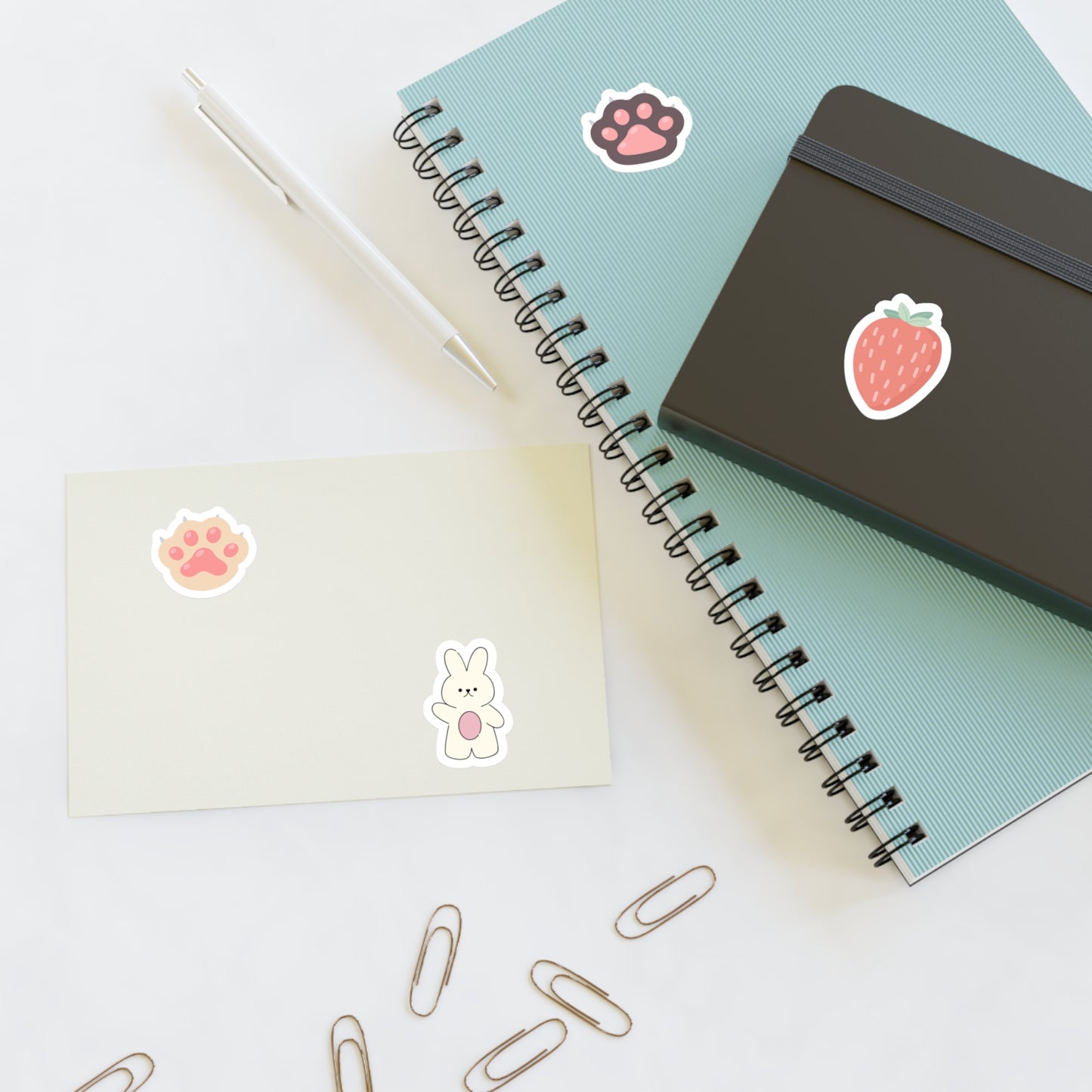 Z Fun Cute Animal Sticker Sheets - Adorable Paw Prints and Bunny Designs