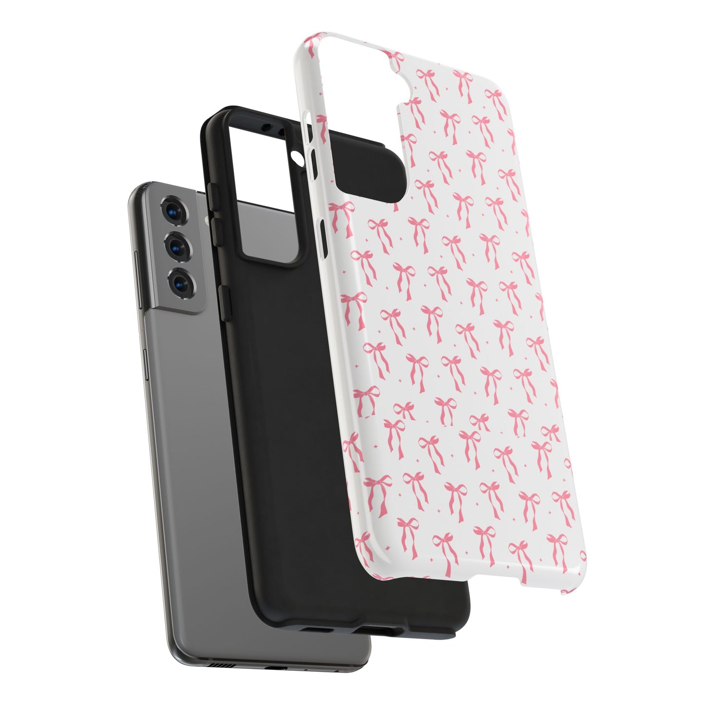 Ribbon Ballet Tough Phone Case - Stylish pink bows aesthetic