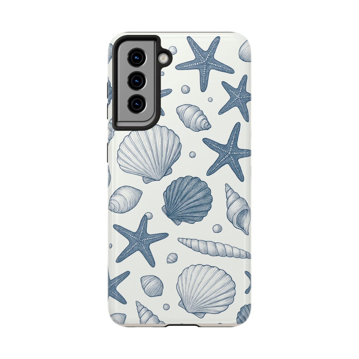 Z Coastal Shells Tough Phone Case - Nautical Design for Ocean Lovers