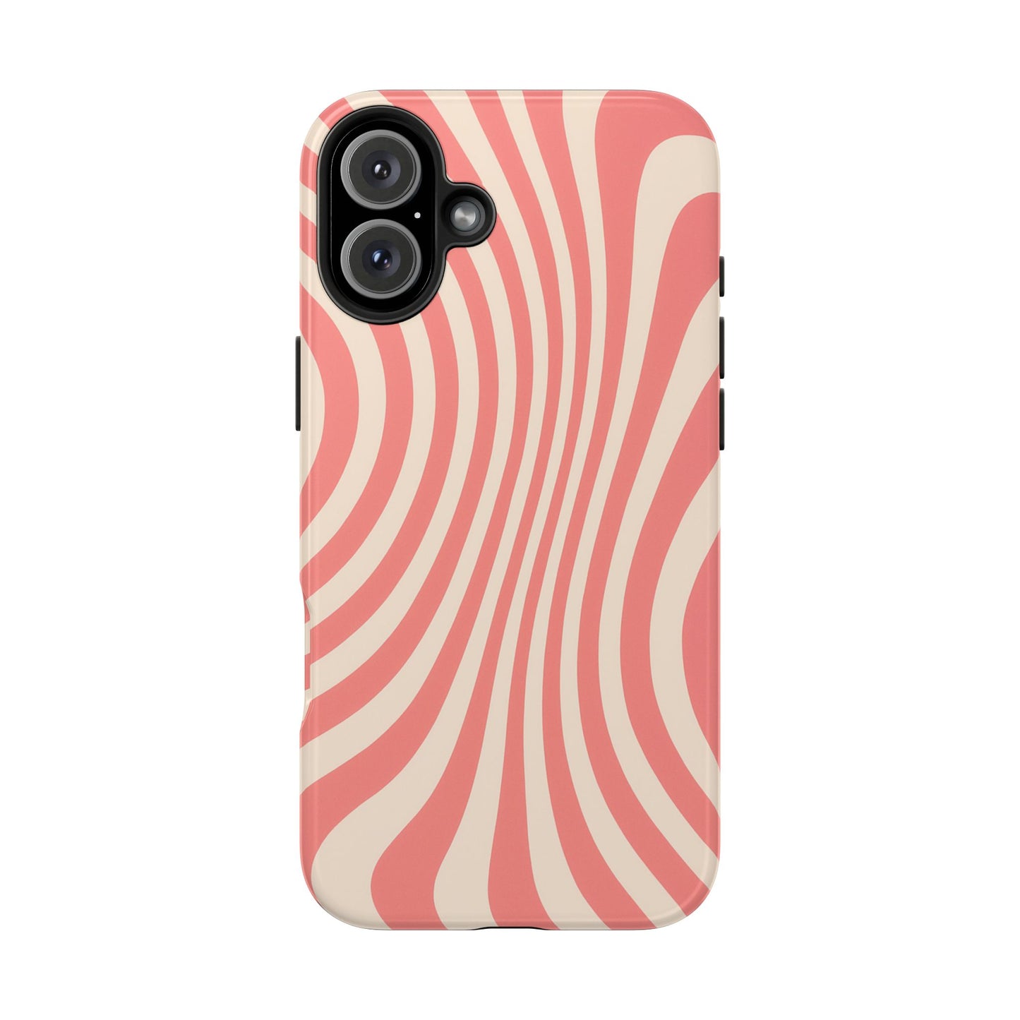 Stylish Waves Phone Case - Trendy Mobile Accessory, Durable Protection, Gift for Teens, Modern Design, Pink Aesthetic